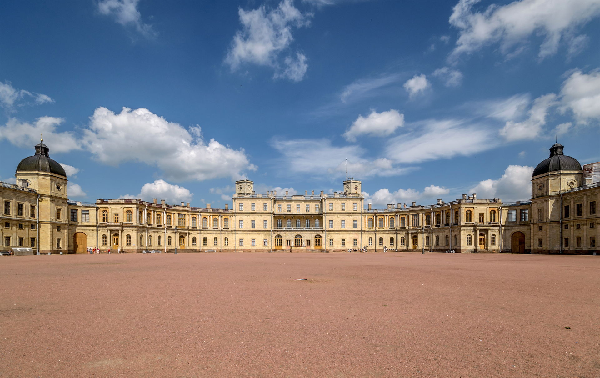 Gatchina palace, Southern facade.Gatchina town, Leningrad oblast