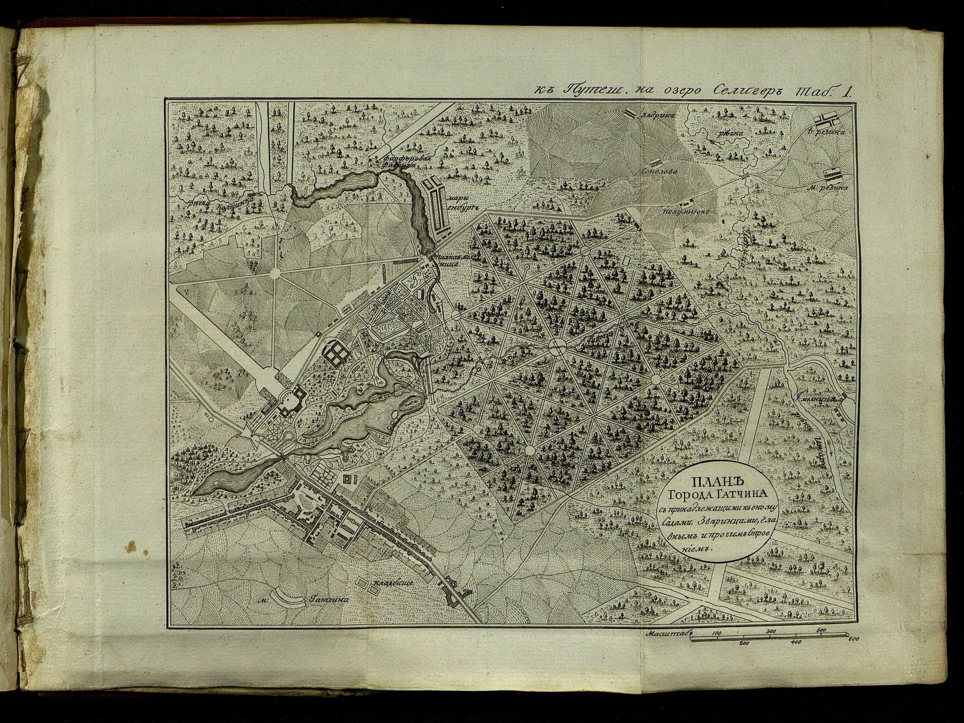 The plan of the city of Gatchina for 1817.  From the book of Oz…