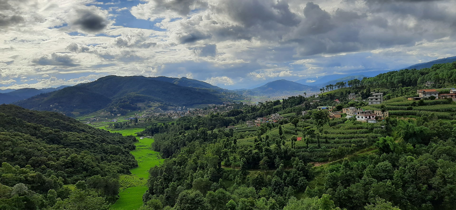 Banepa seen from Batase Danda