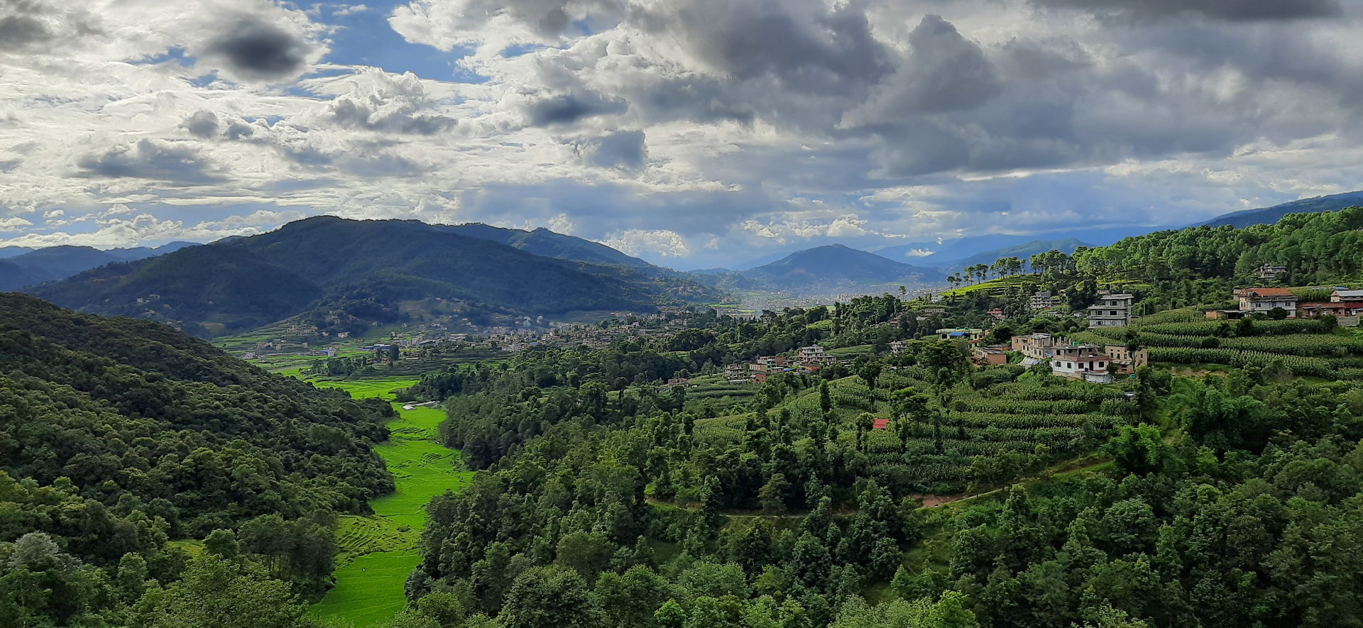 Banepa seen from Batase Danda