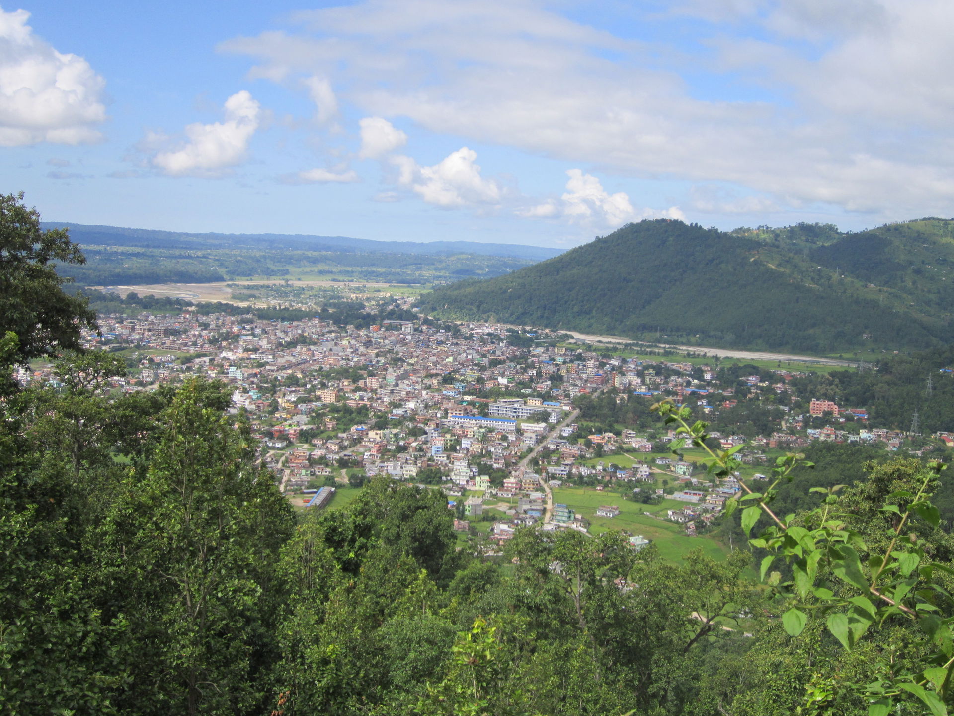 A view of hetauda from the hills