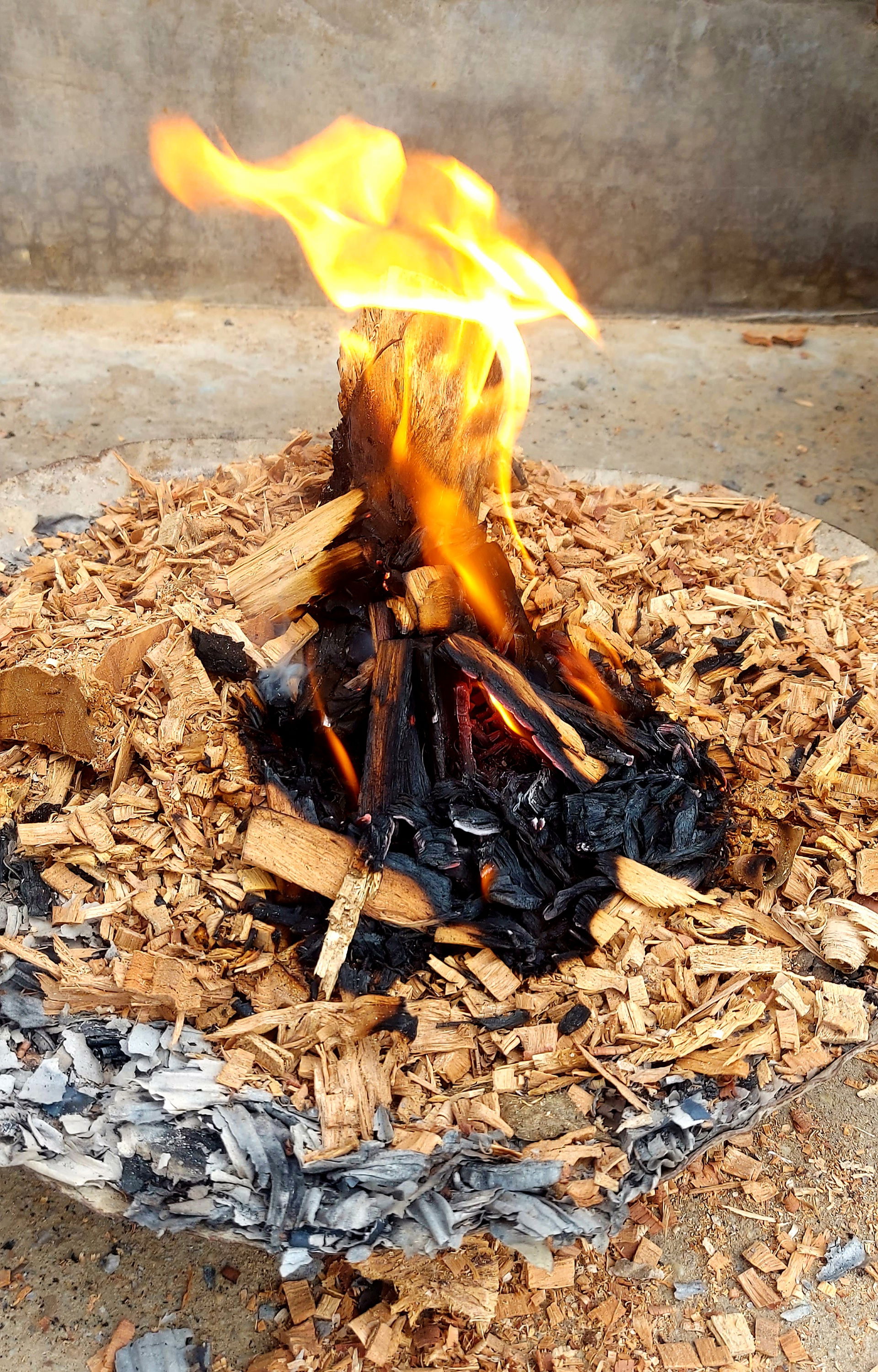 Bonfire in Janakpurdham, Nepal