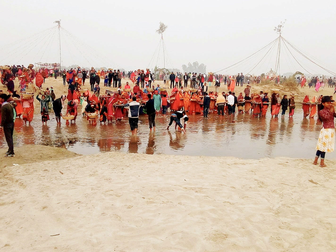 chath pooja is a hinduduism big festival .This picture is taken…