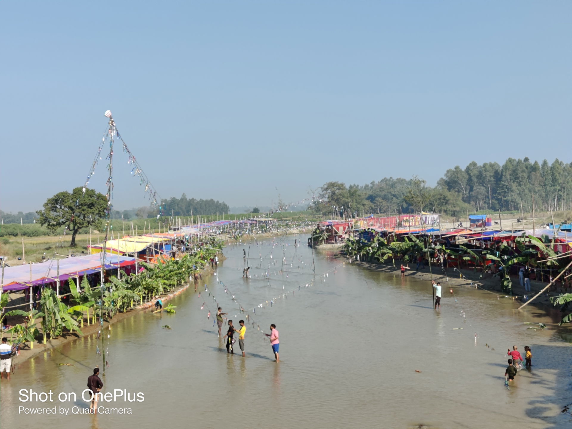 Chhath Puja Ghats (Nov 2021) at Jhim River between Malangwa and…