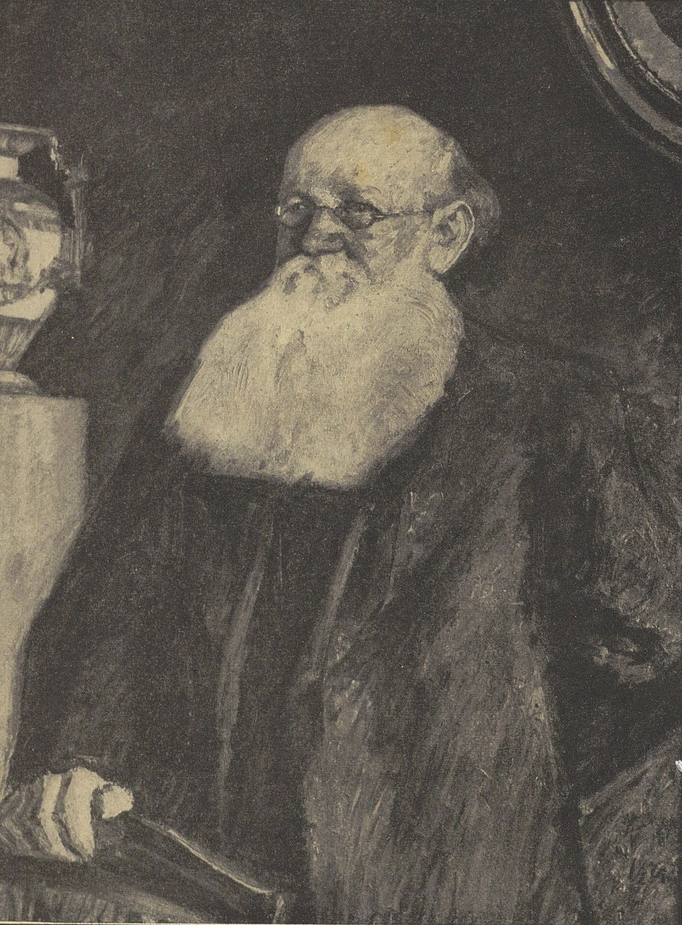 black and white book reproduction of a painting of Peter Kropot…