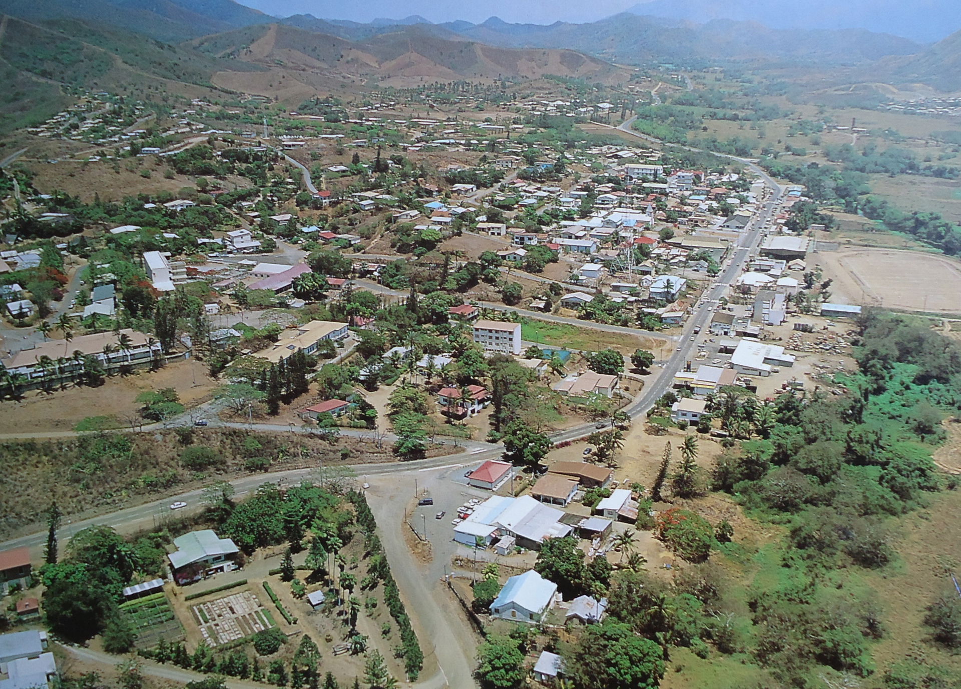 Vue aérienne sur Bourail