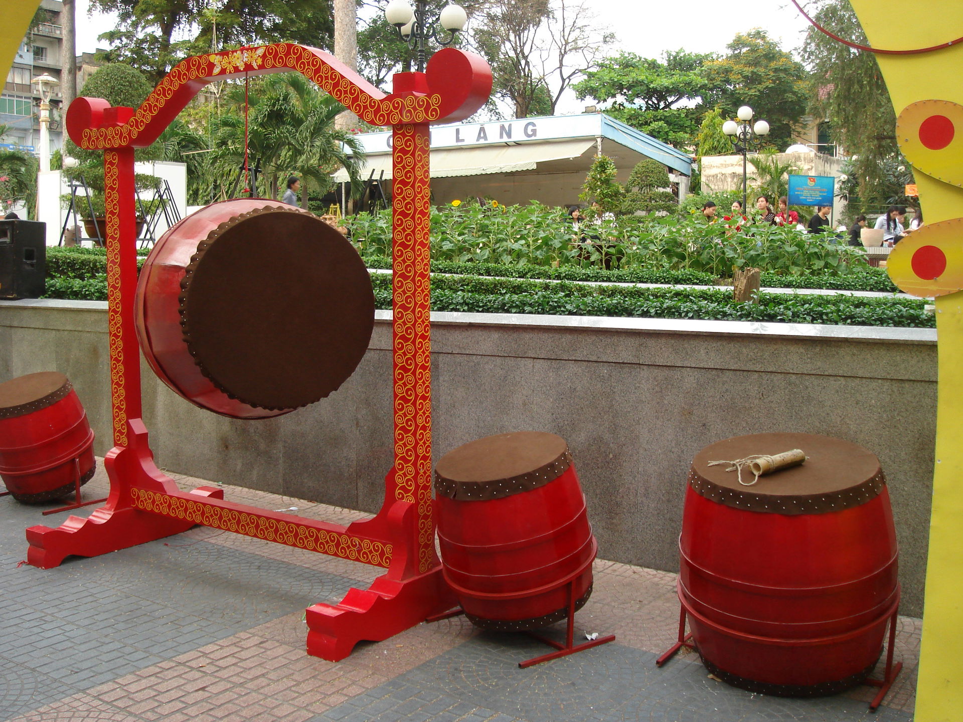 Tanggu drums in Saigon, Vietnam, prepared for the celebration o…