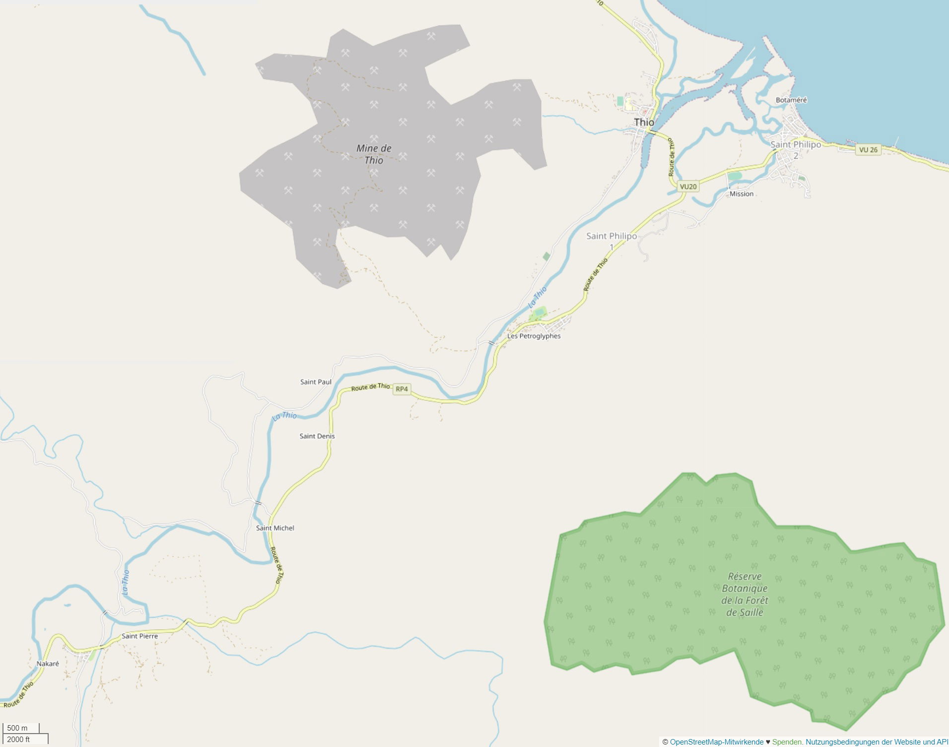 Thio–Nakaré (OpenStreetMap)