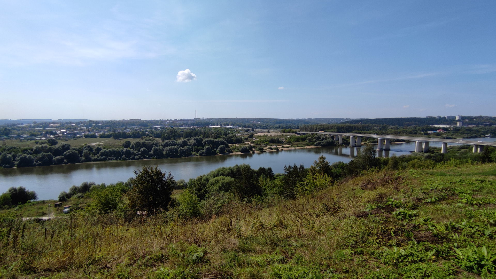 View at Oka river in Aleksin from the old town