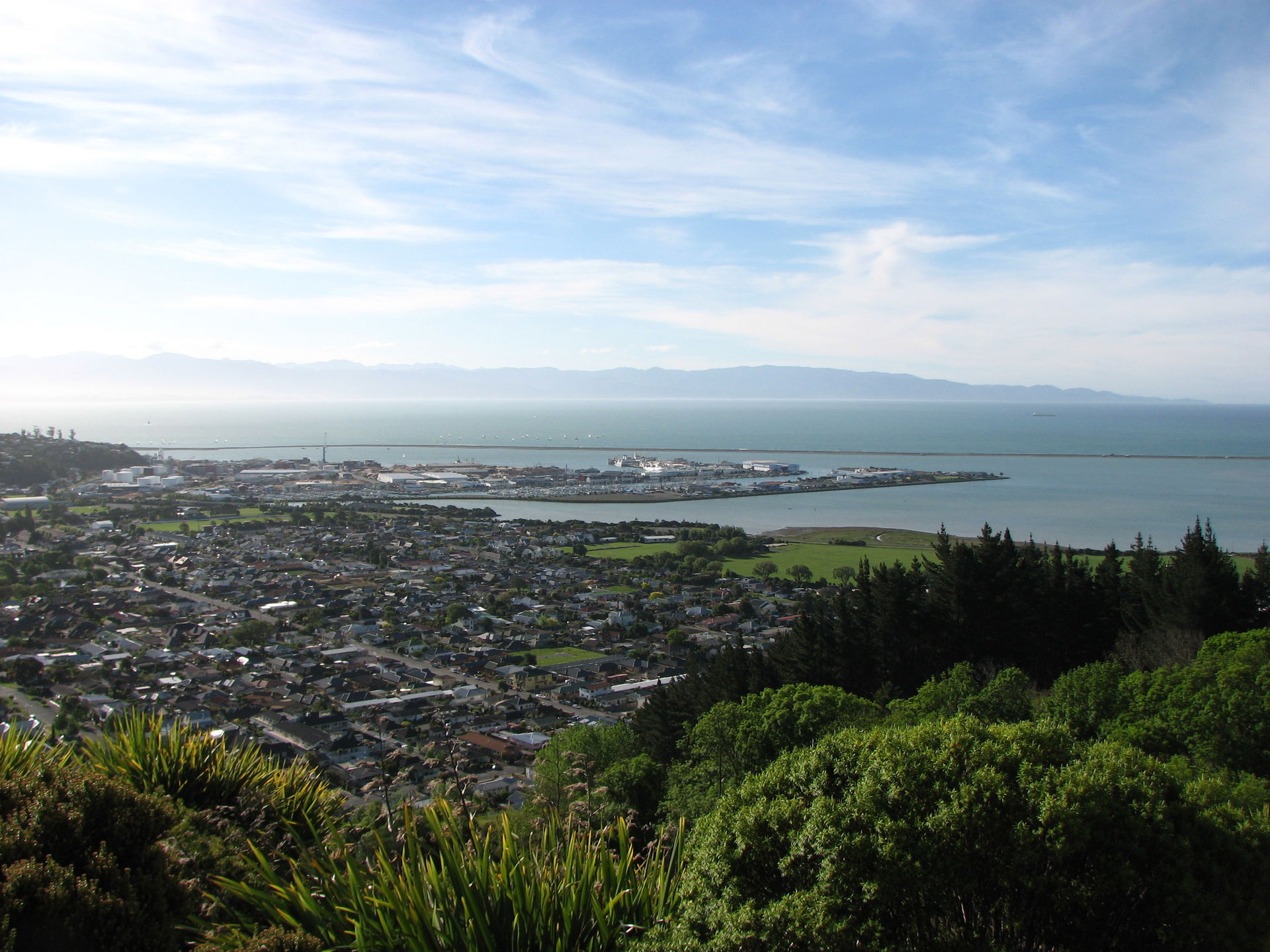 Nelson, New Zealand, as seen from the Centre of New Zealand. On…