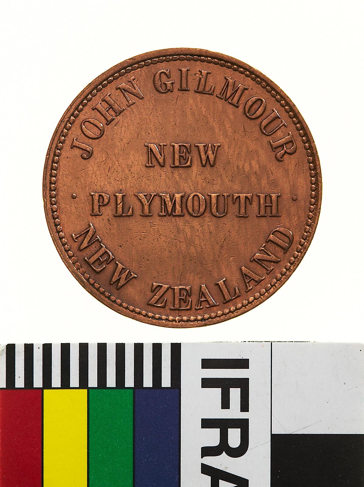 Copper One Penny Token, minted by an unknown British mint. Issu…