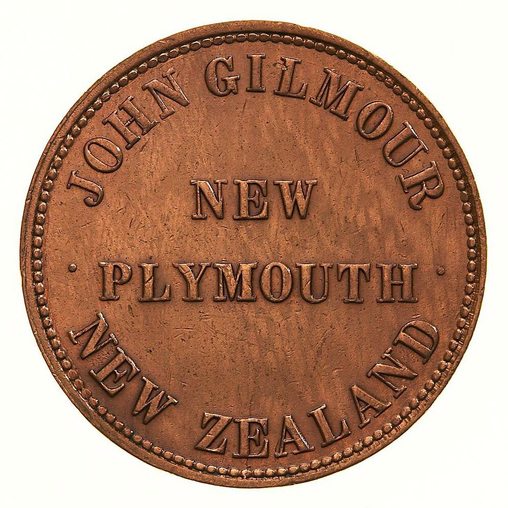 Copper One Penny Token, minted by an unknown British mint. Issu…