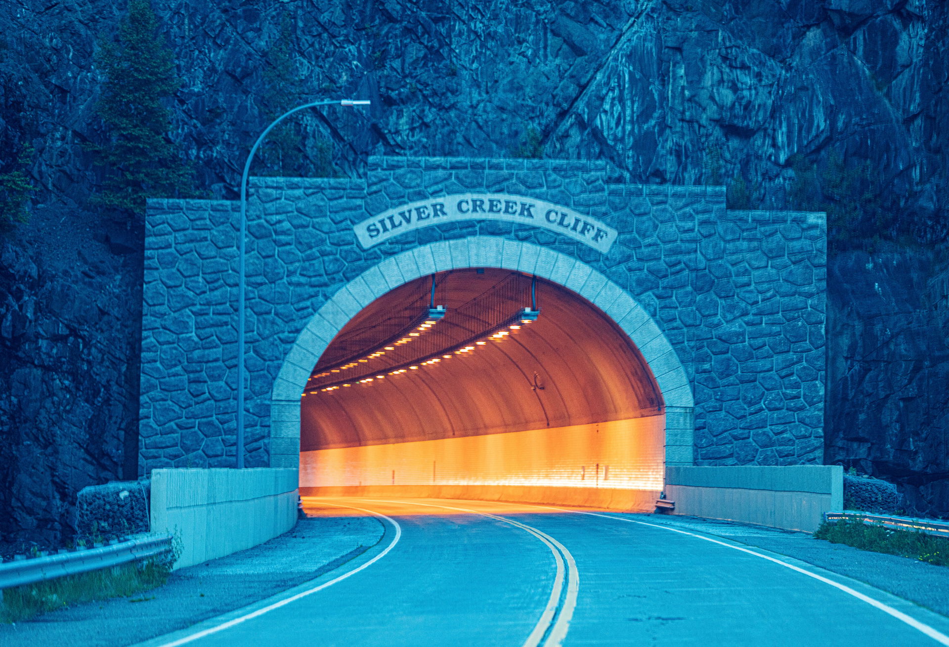The Silver Creek Cliff tunnel along Highway 61 on Minnesota's N…
