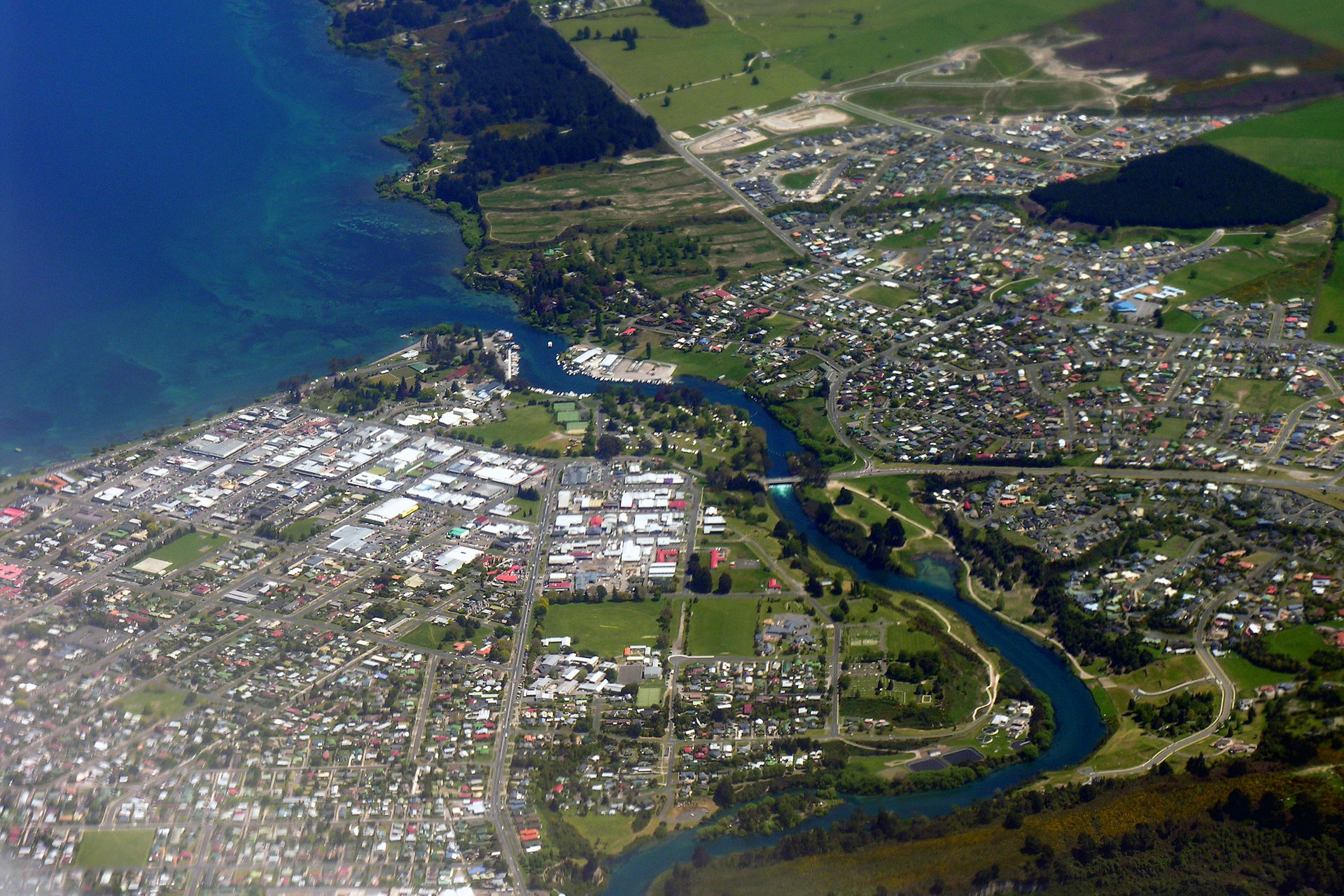 Aerial view. En route Rotorua to Wellington