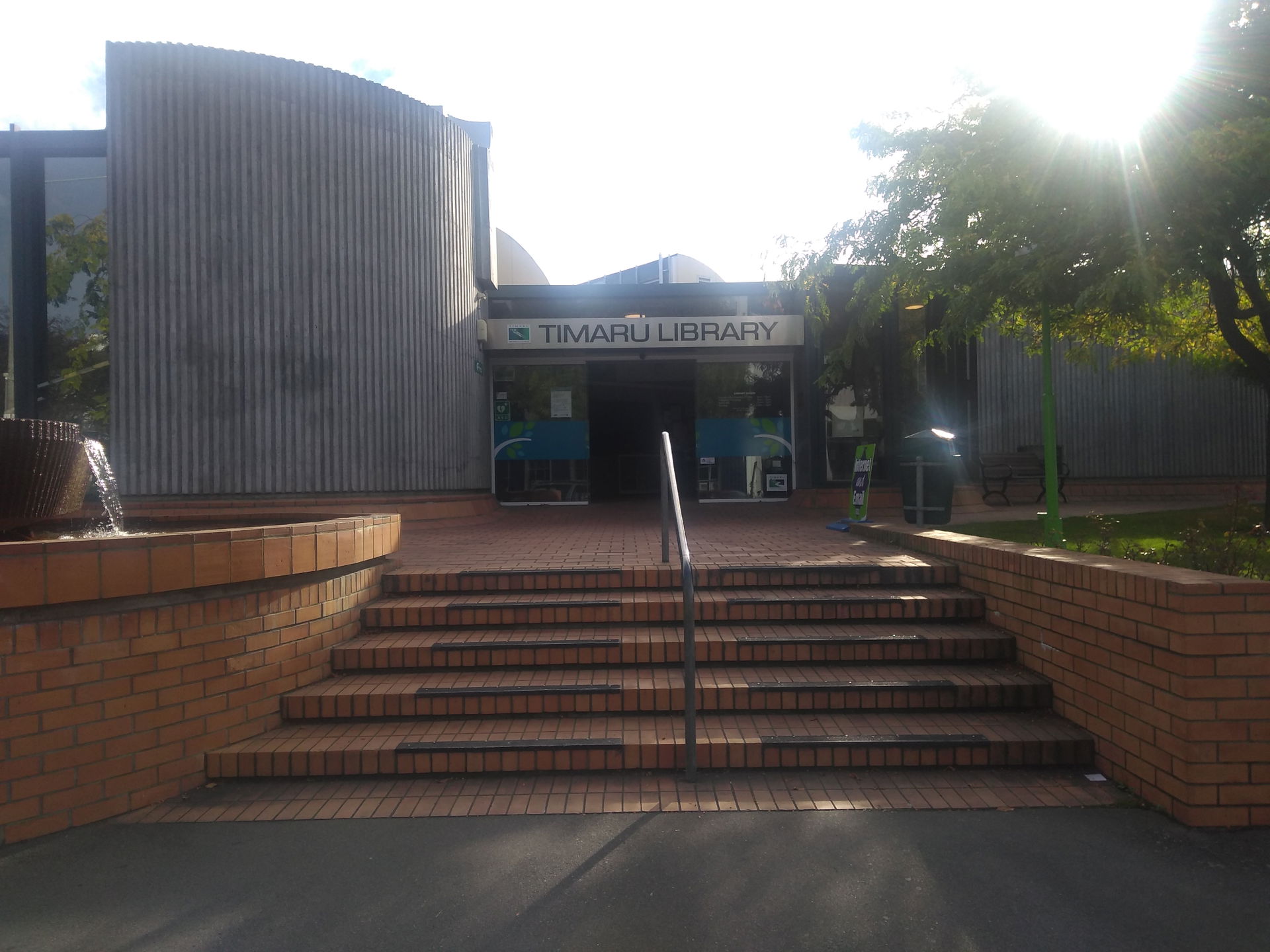 Entrance to Timaru Library, South Canterbury, New Zealand.