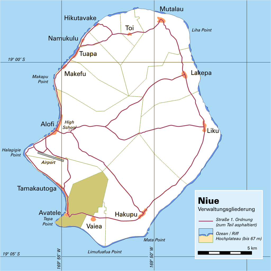 Posizione di Avatele a Niue