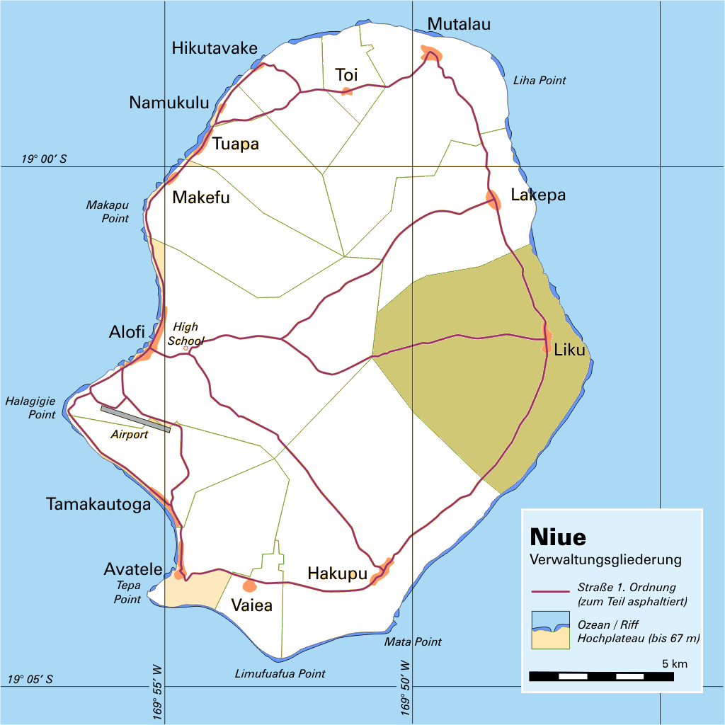 Posizione di Liku a Niue