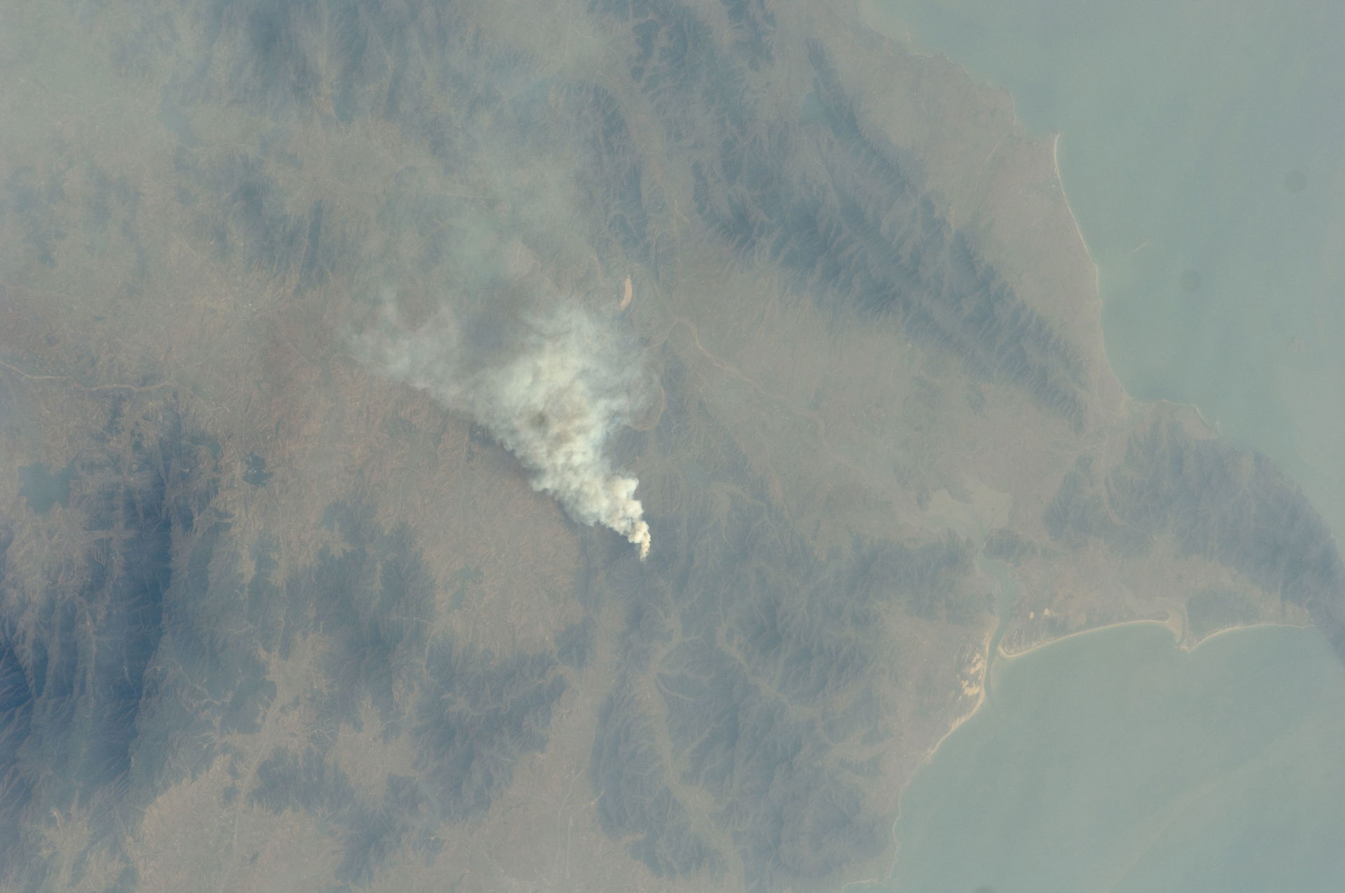 View of North Korea taken during ISS Expedition 19.