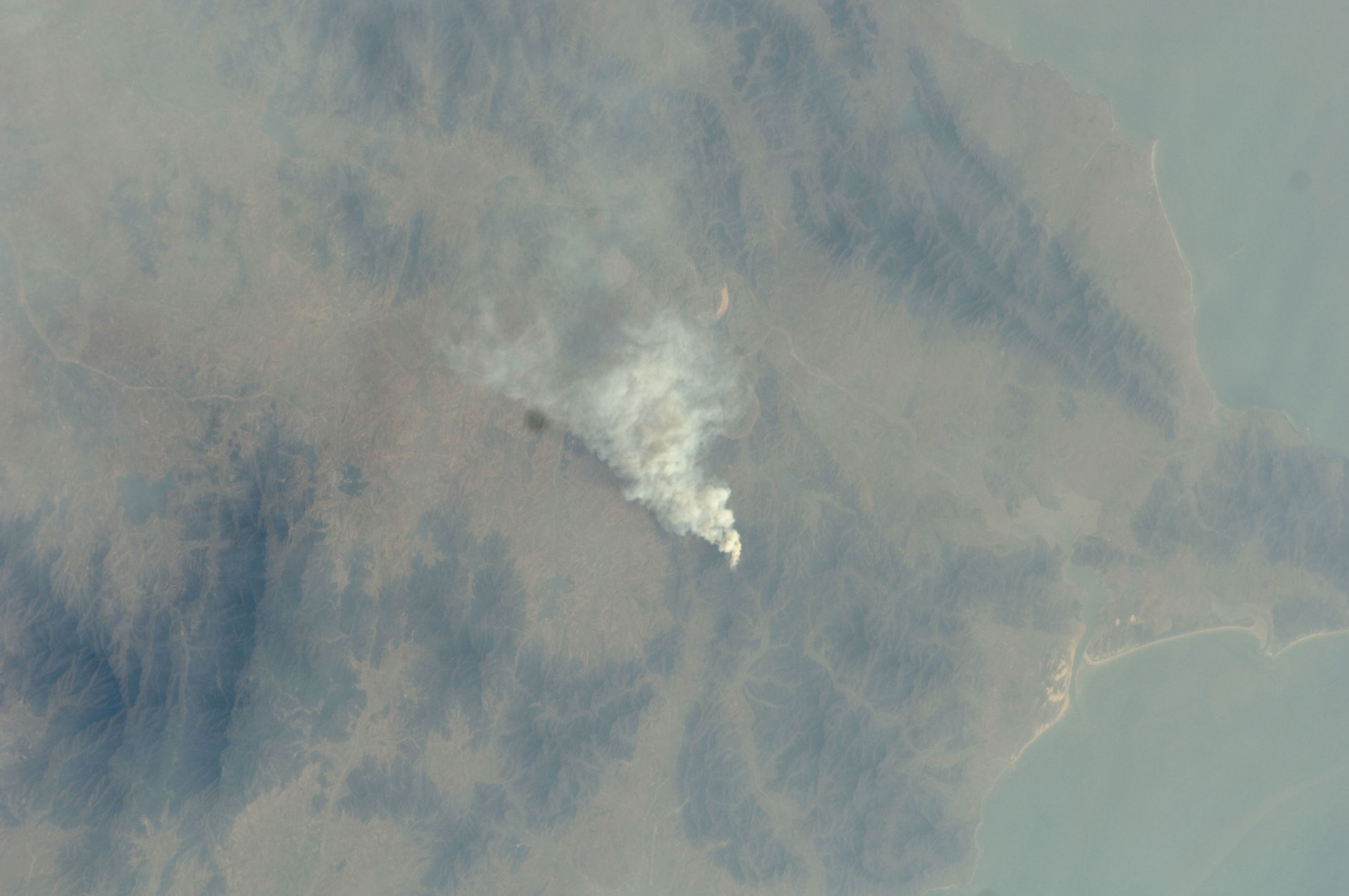View of North Korea taken during ISS Expedition 19.