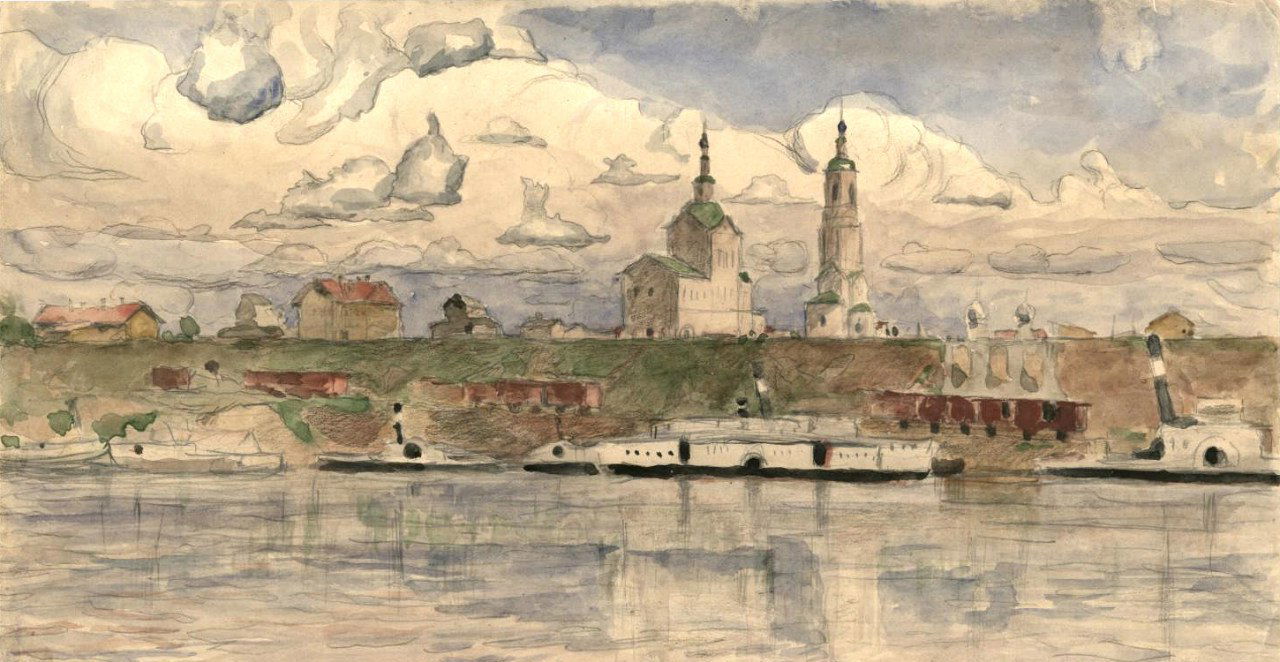 Картина, изображающая Котлас