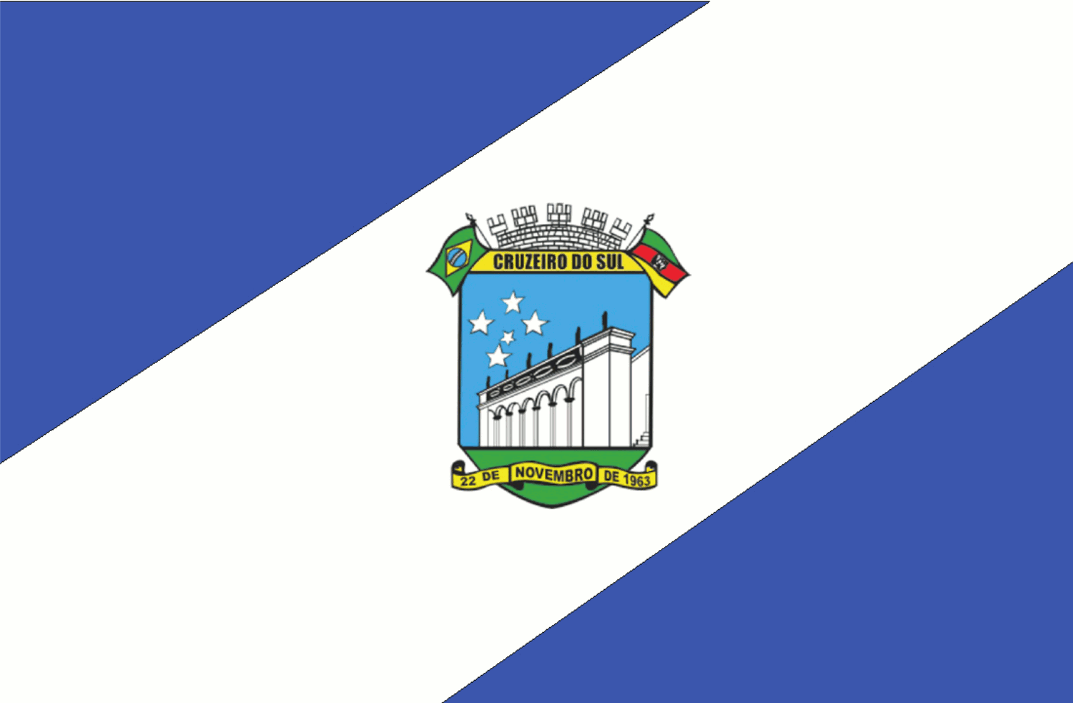 Bandeira da cidade de Cruzeiro do Sul - RS