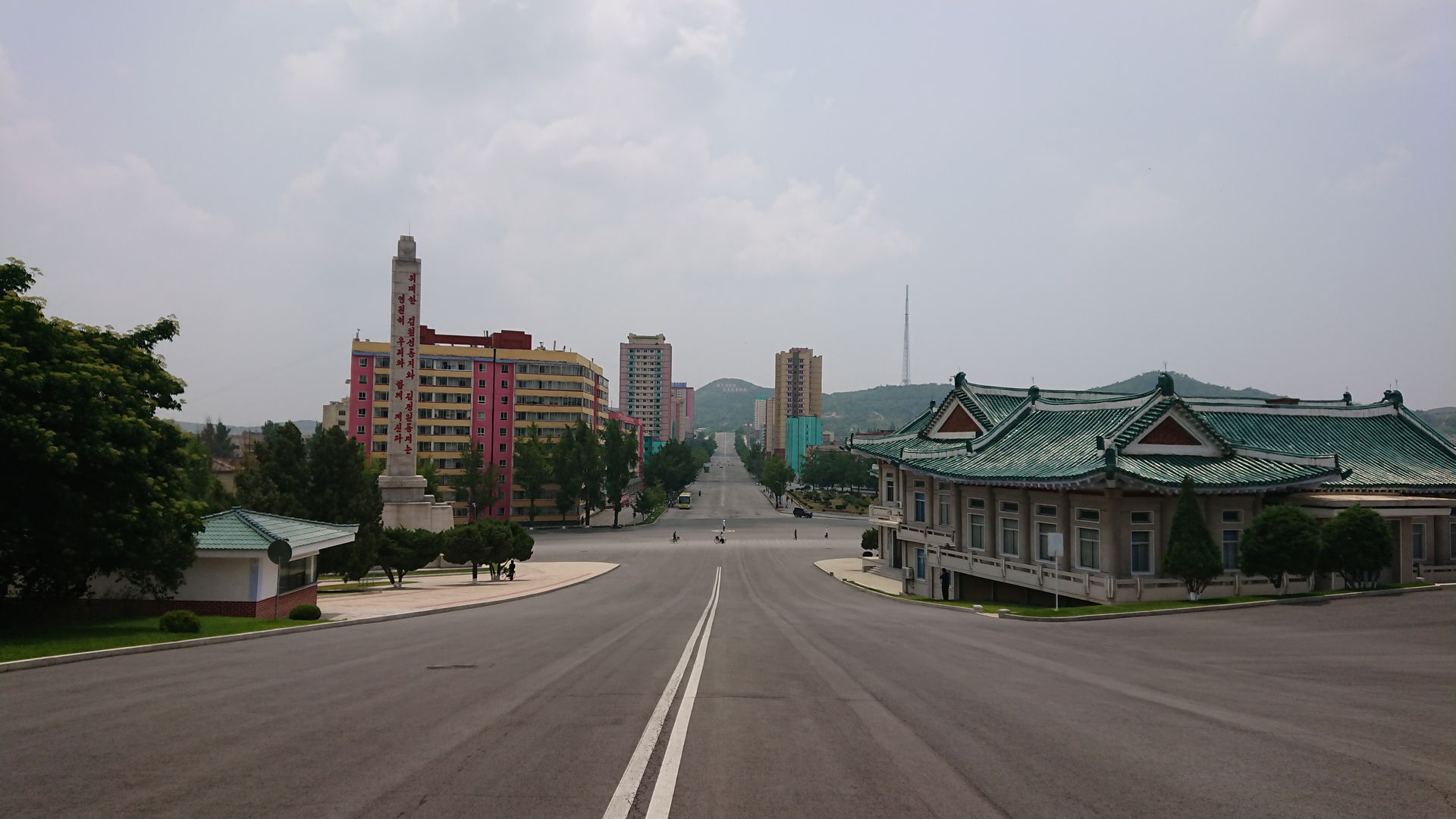 City center crossroad in Kaesong