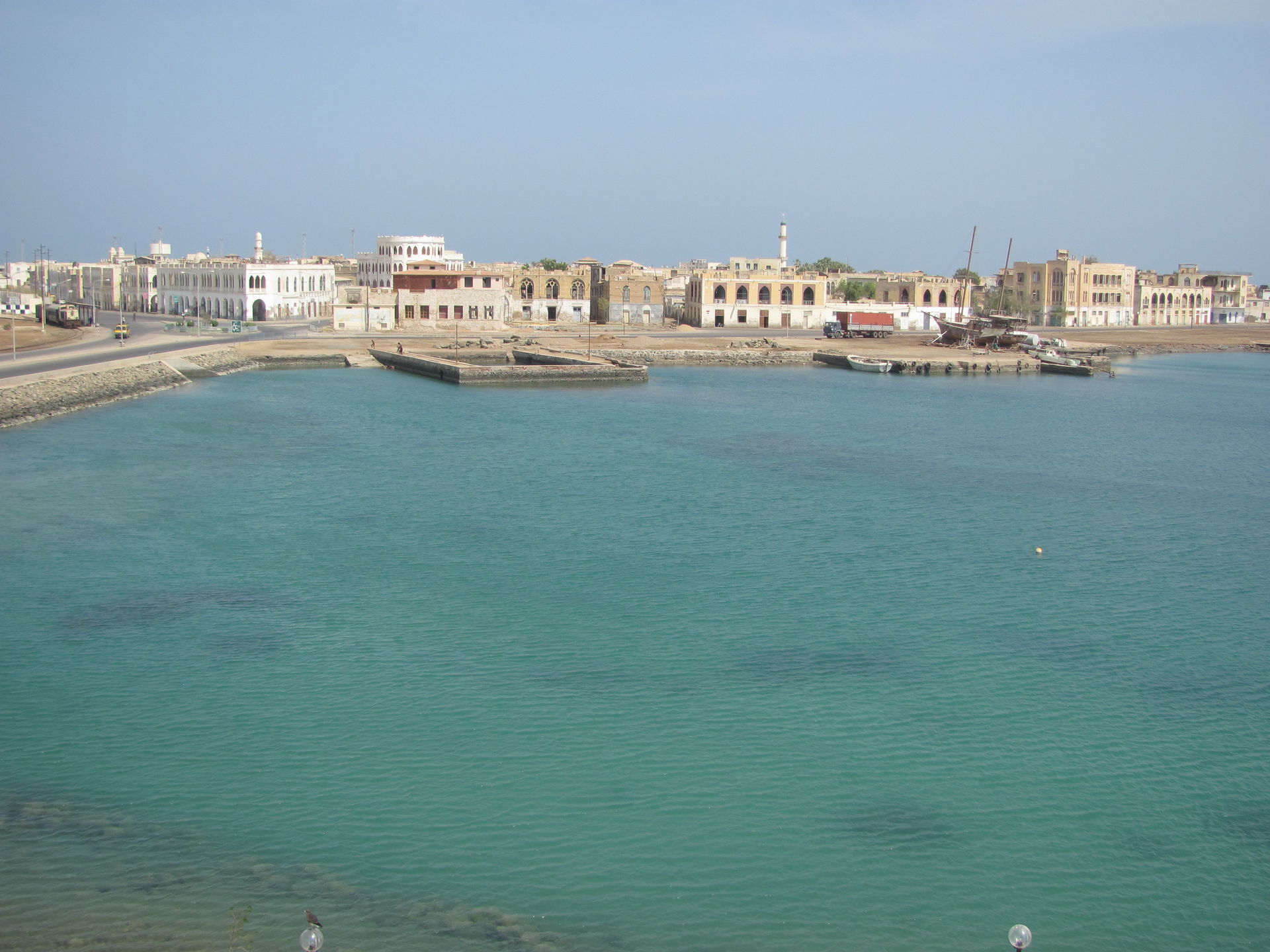 Panorama of historic center on the island of Massawa