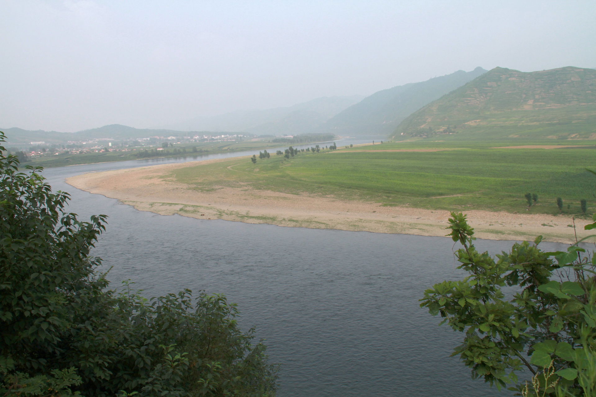 Photograph of the Yalu River seen from the Chinese side near Ji…