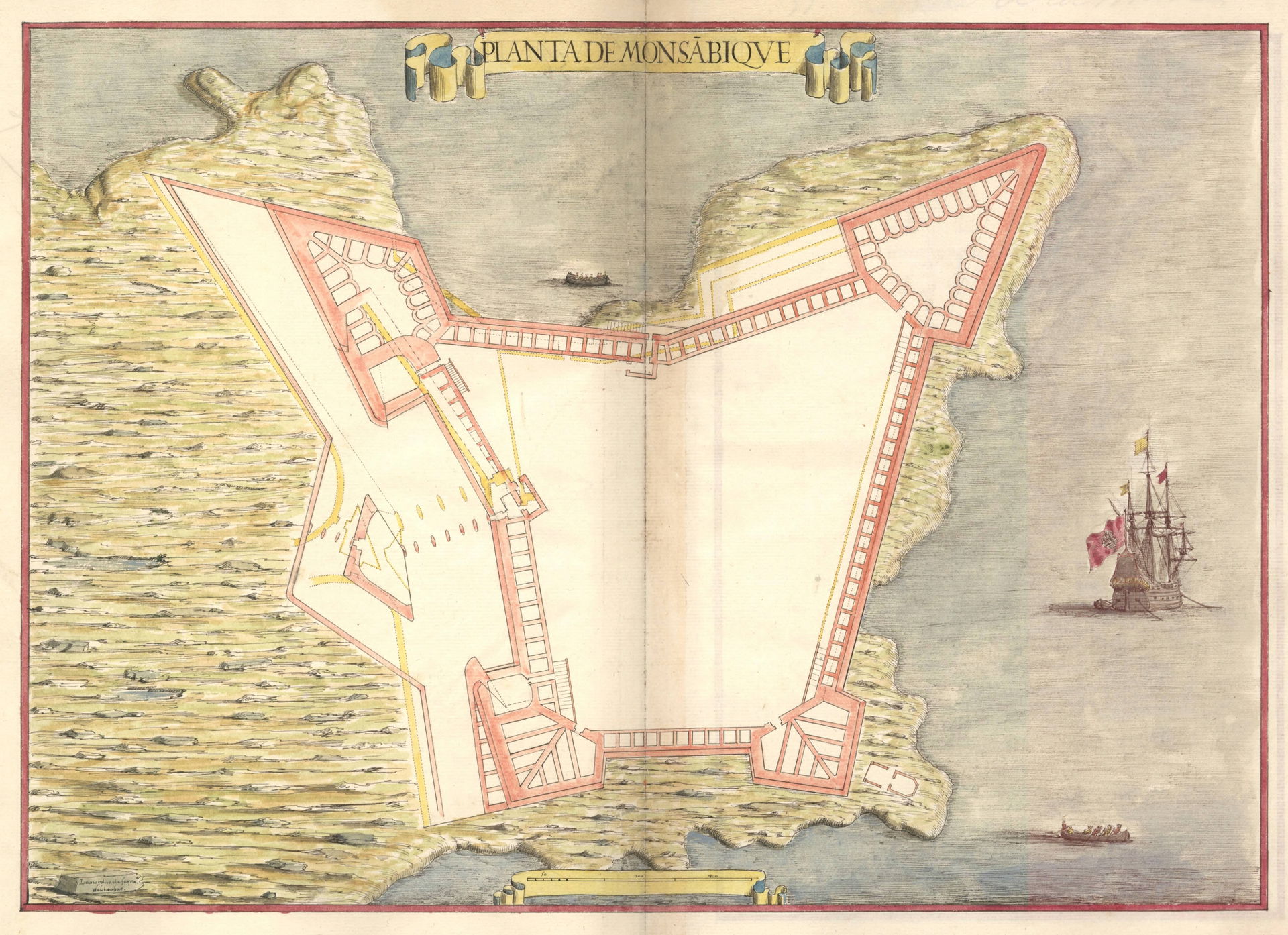 Planta de Mosanbique.
Fortaleza de São Sebastião da Ilha de Moç…