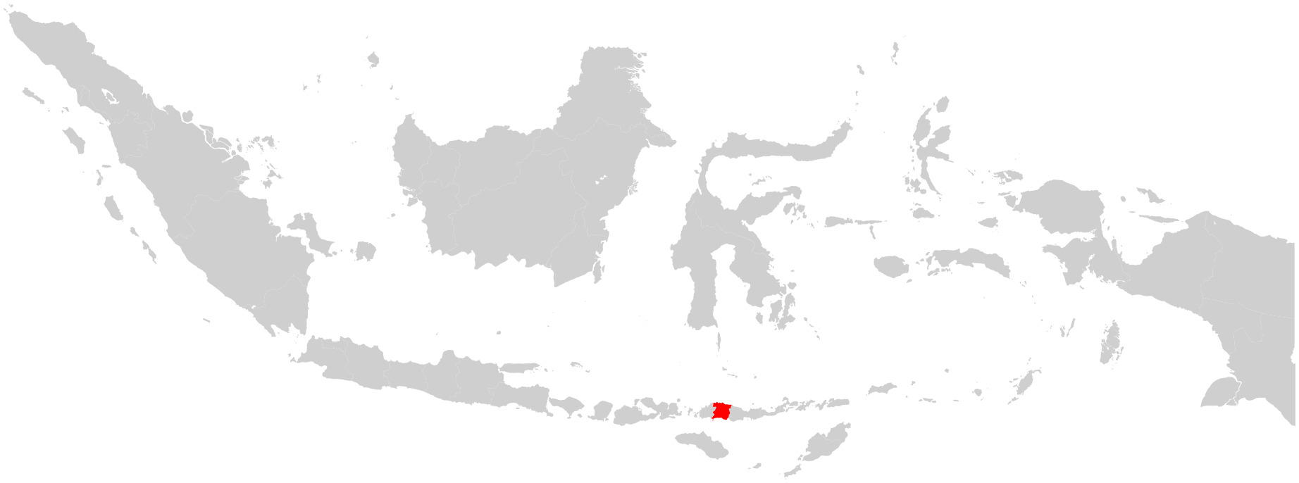 Location of the Diocese of Ruteng in Indonesia