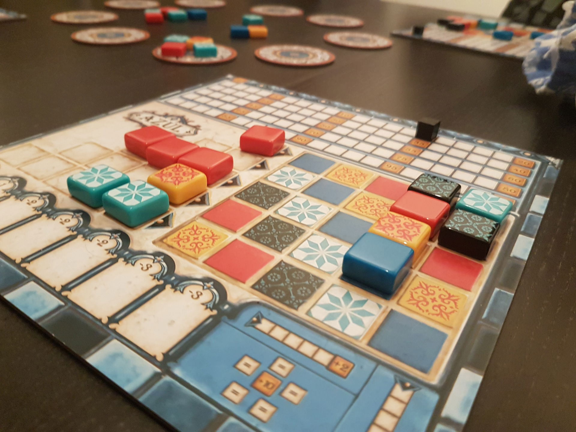 Game of Azul in progress.