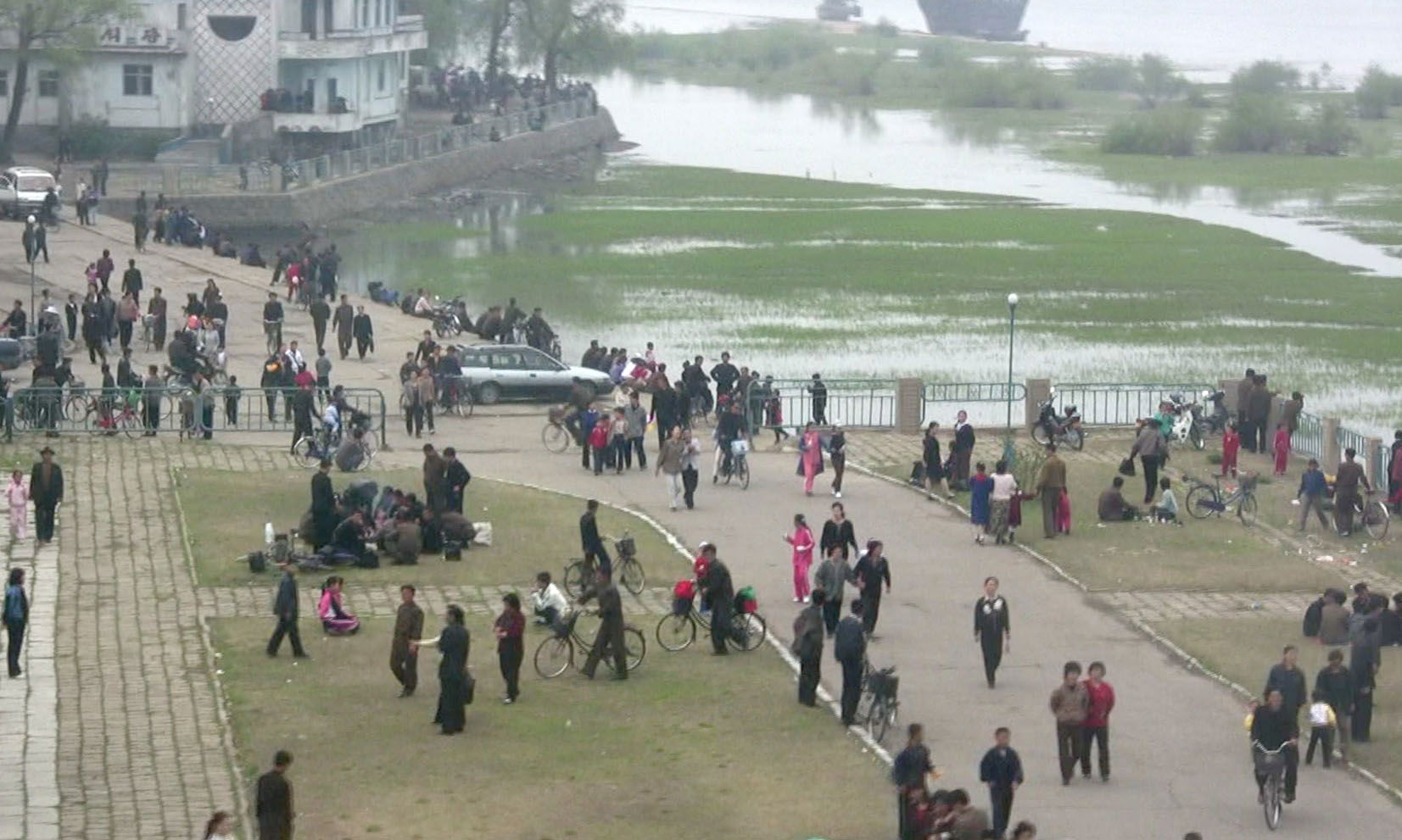 Amnok River (Yalu River) in Sinuiju, DPRK