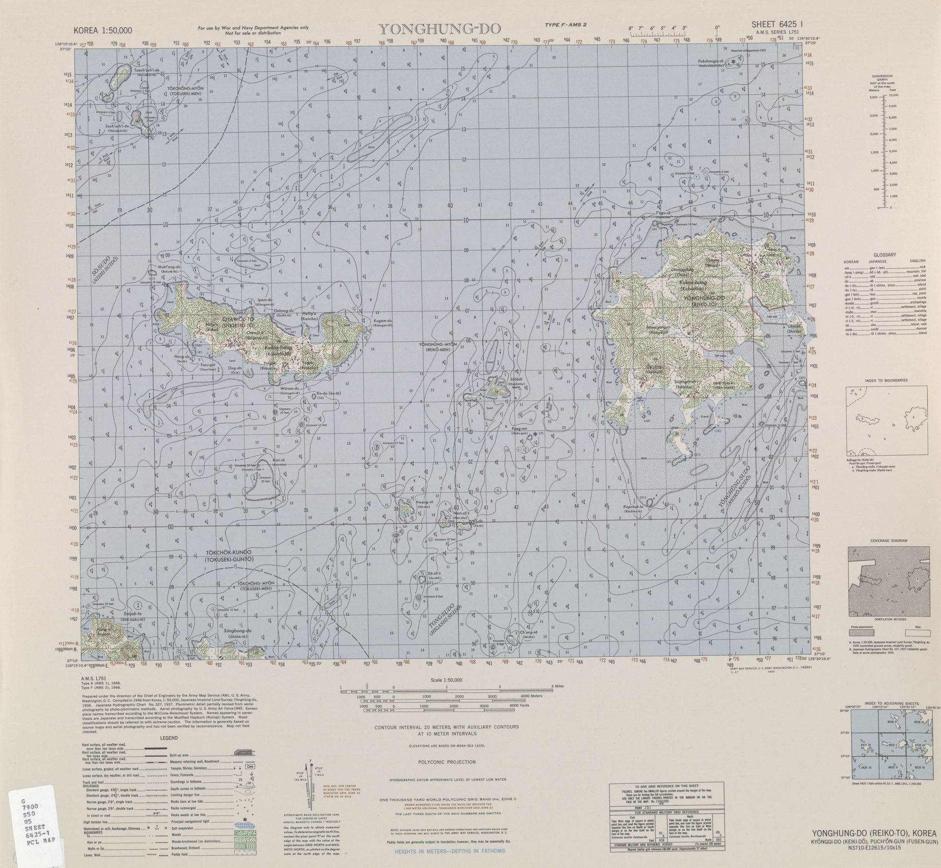 Yonghung Do - Sheet 6425 I, 1:50,000 (7.0 MB) - Korea, Series L…