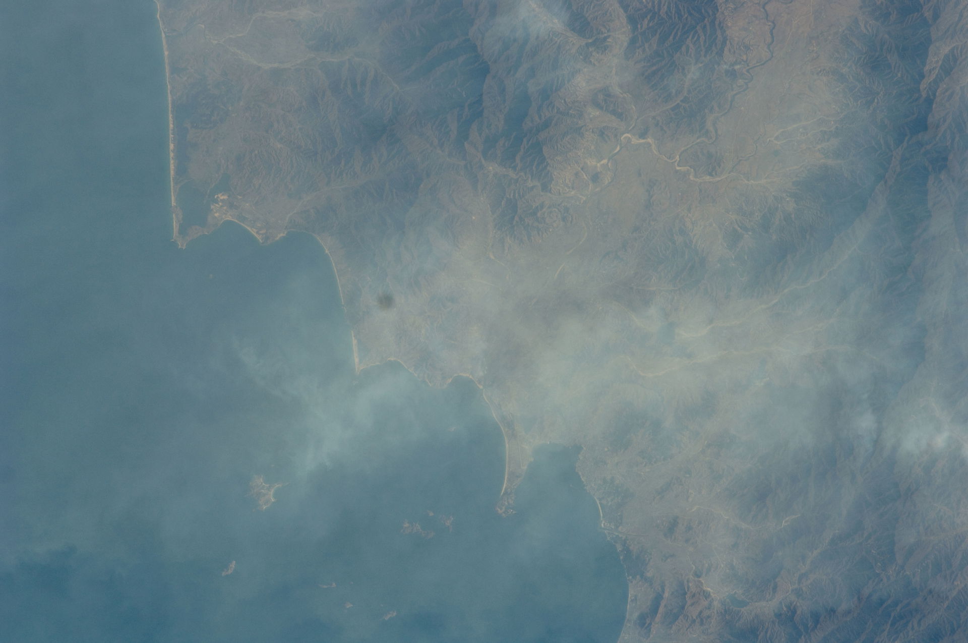 View of North Korea taken during ISS Expedition 19.