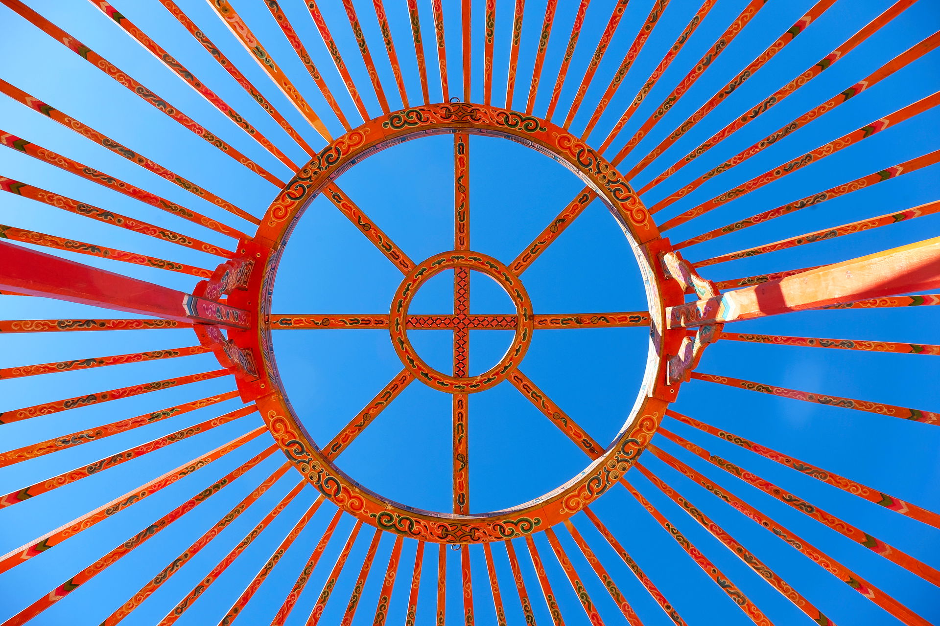 Shanyrak - an element of a nomadic yurt