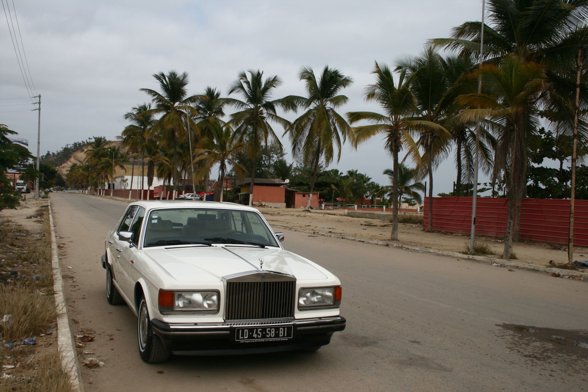 Rolls Royce car parked in Porto Amboim, Angola