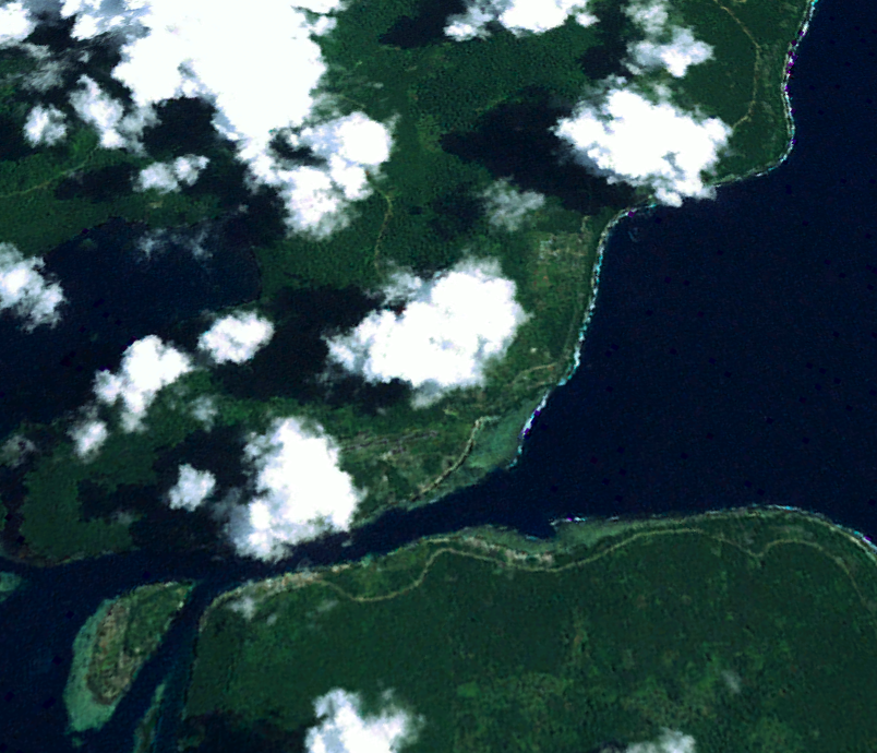 w:NASA World Wind image of w:Buka Town, w:Sohano Island and w:B…