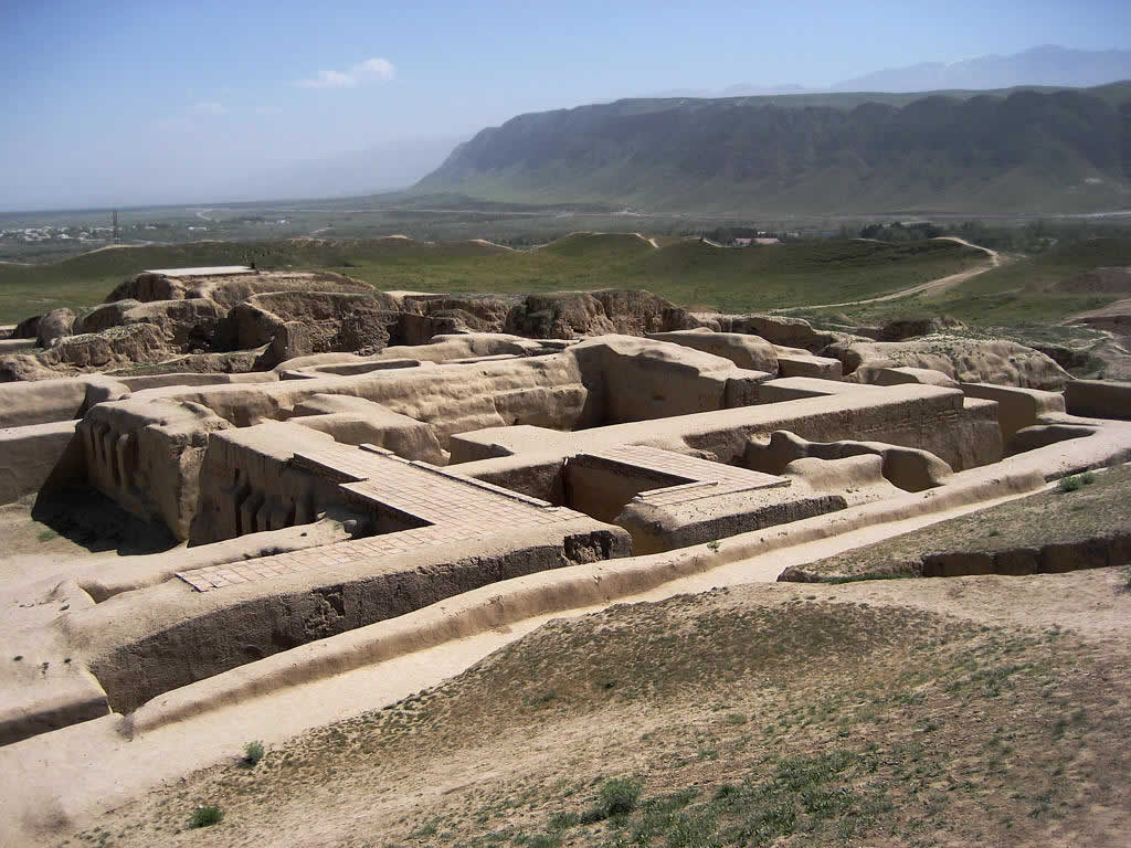 The remains of the fortress of Nisa, an ancient parthian capita…