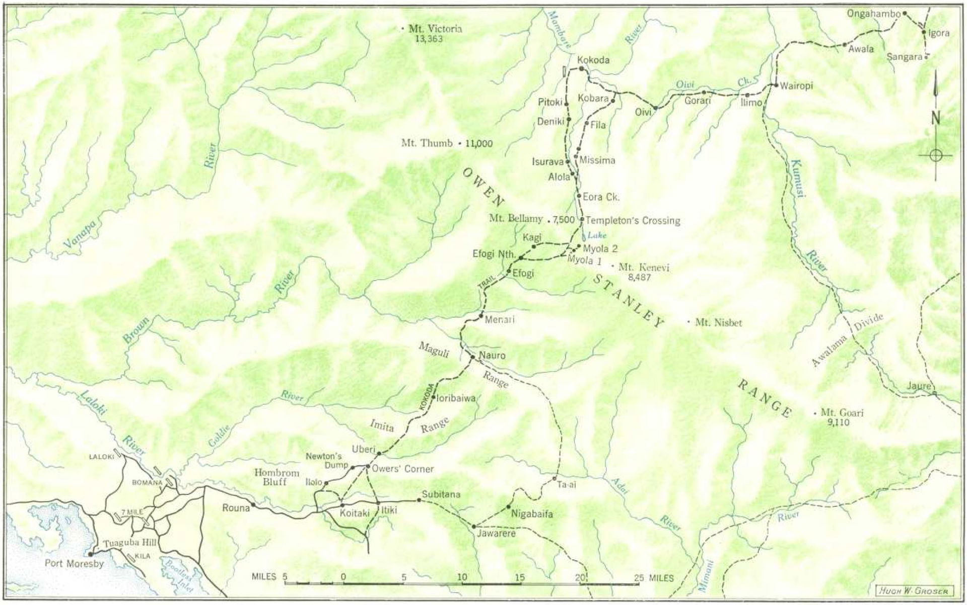 Map of the Kokoda Track