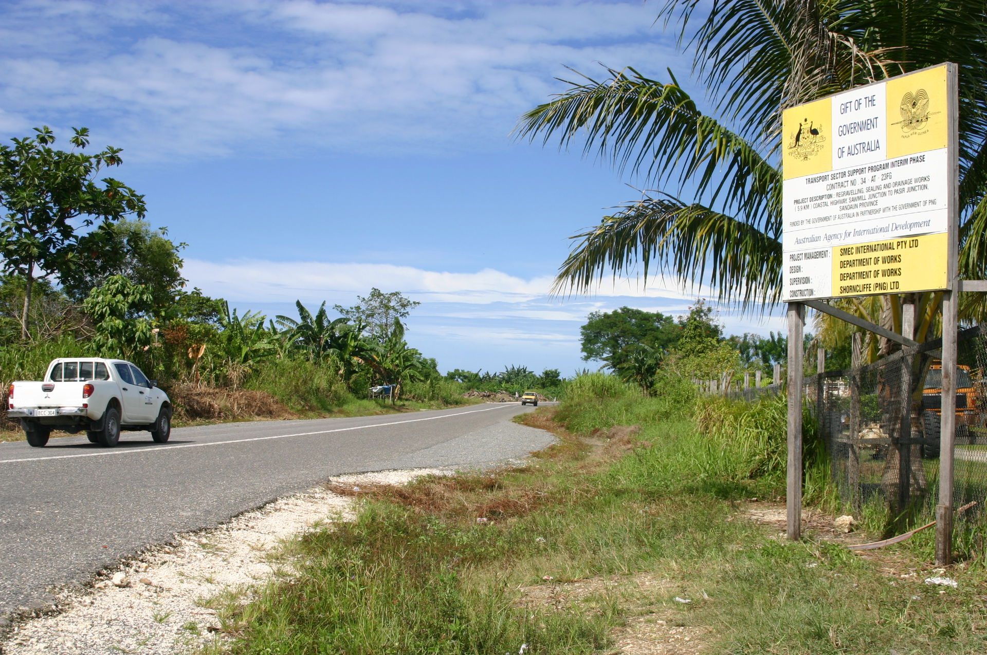 The start of the Coastal Highway in Sandaun Province. The
Austr…