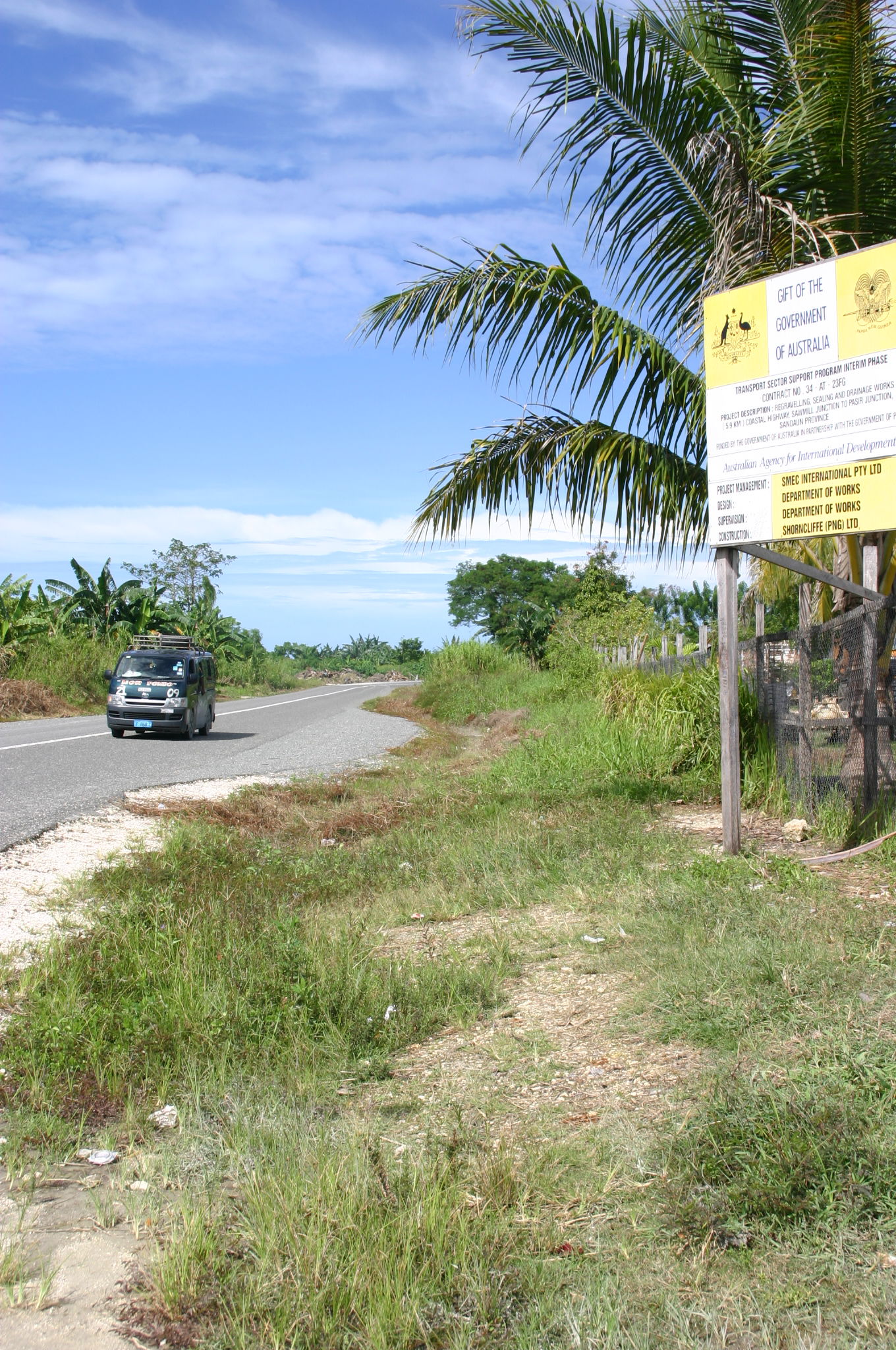 The start of the Coastal Highway in Sandaun Province. The
Austr…