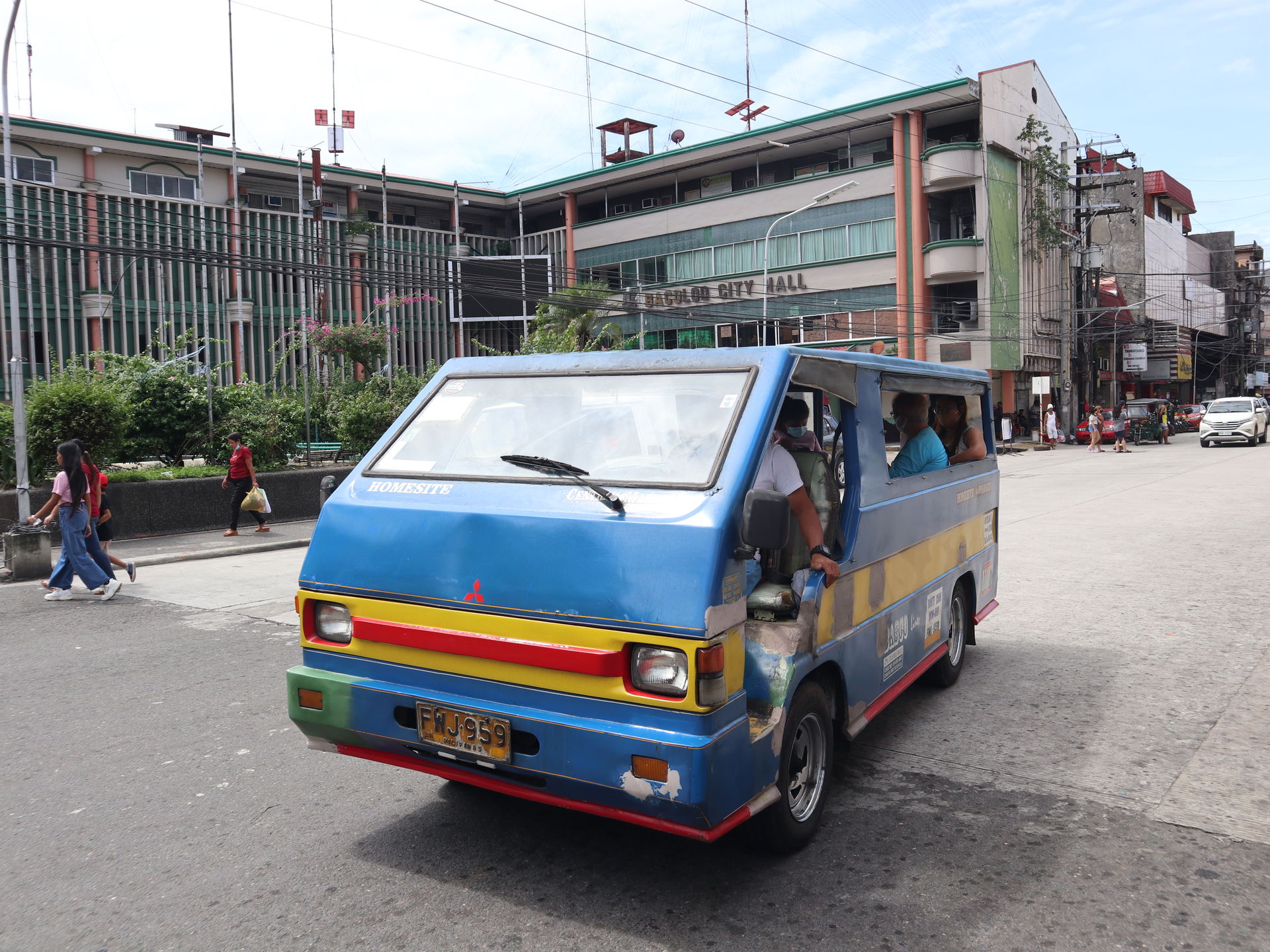 A jeepney outside Bacolod City Hall at Luzuriaga Street, Bacolo…