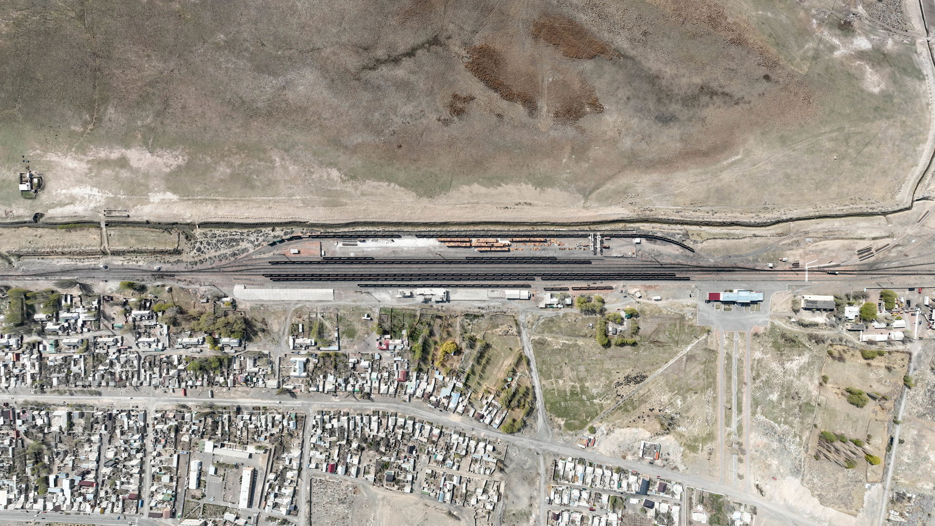 Balykchy railway station photographed from above. Balykchy, Iss…