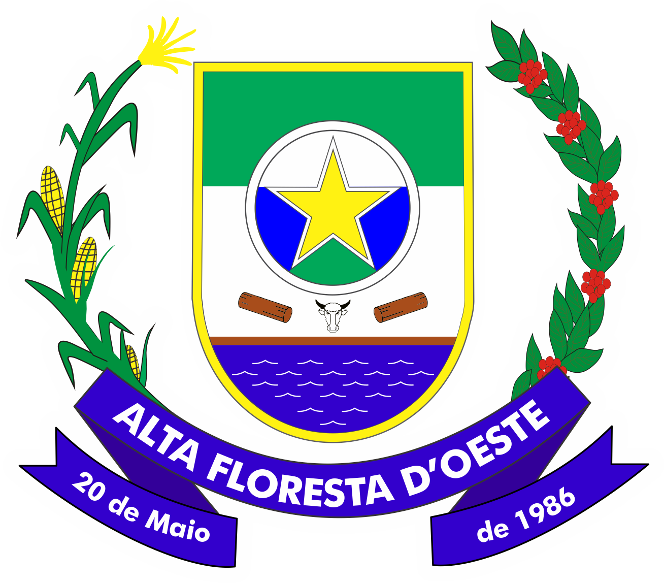 Coat of Arms Alta Floresta D'Oeste - Rondônia