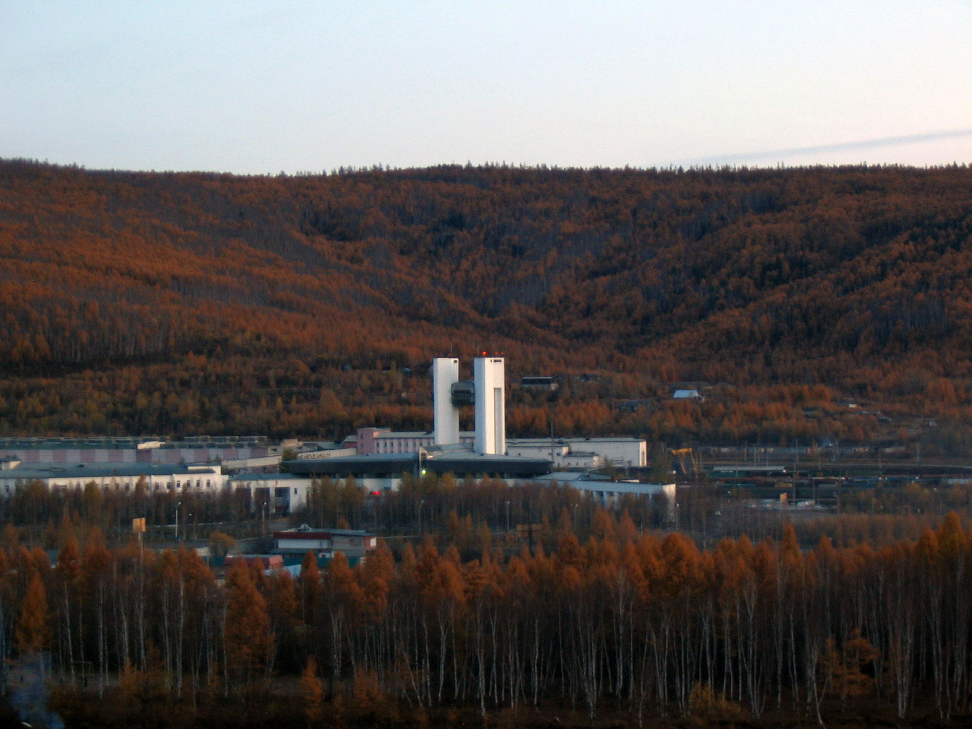 Terminal Tynda railroad station from left left-bank