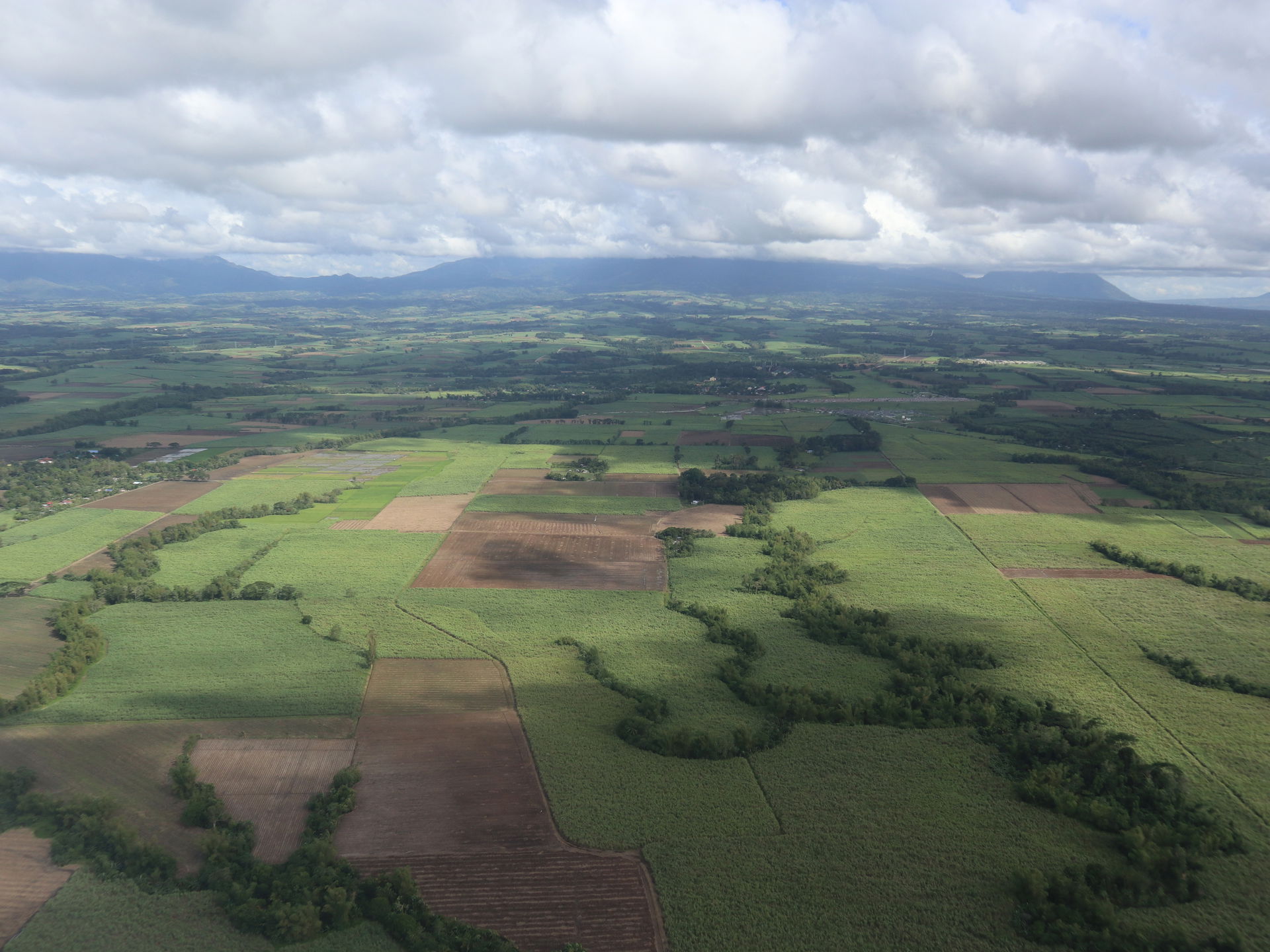 Silay sugar plantation from air in Silay City, Negros Occidental