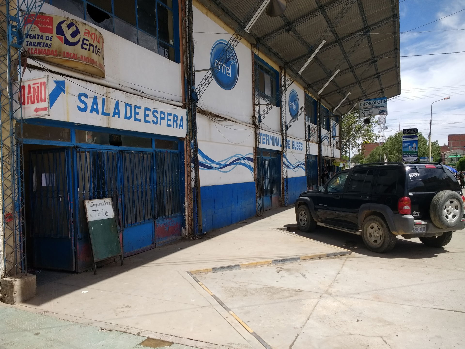 Bus terminal in Villazón, Bolivia.