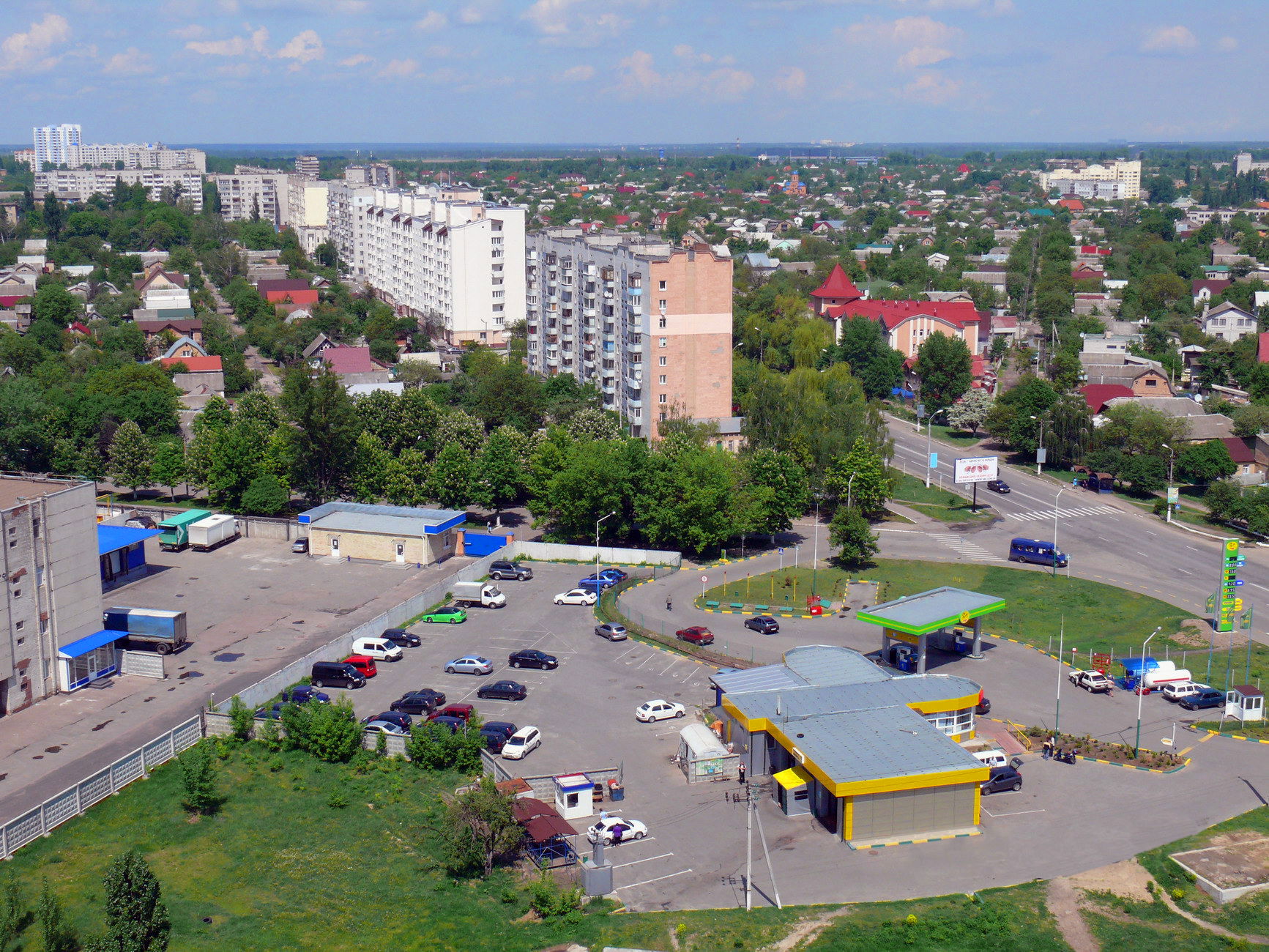 Перекресток улиц Белогородской и 40 лет Октября. Вид с крыши зд…