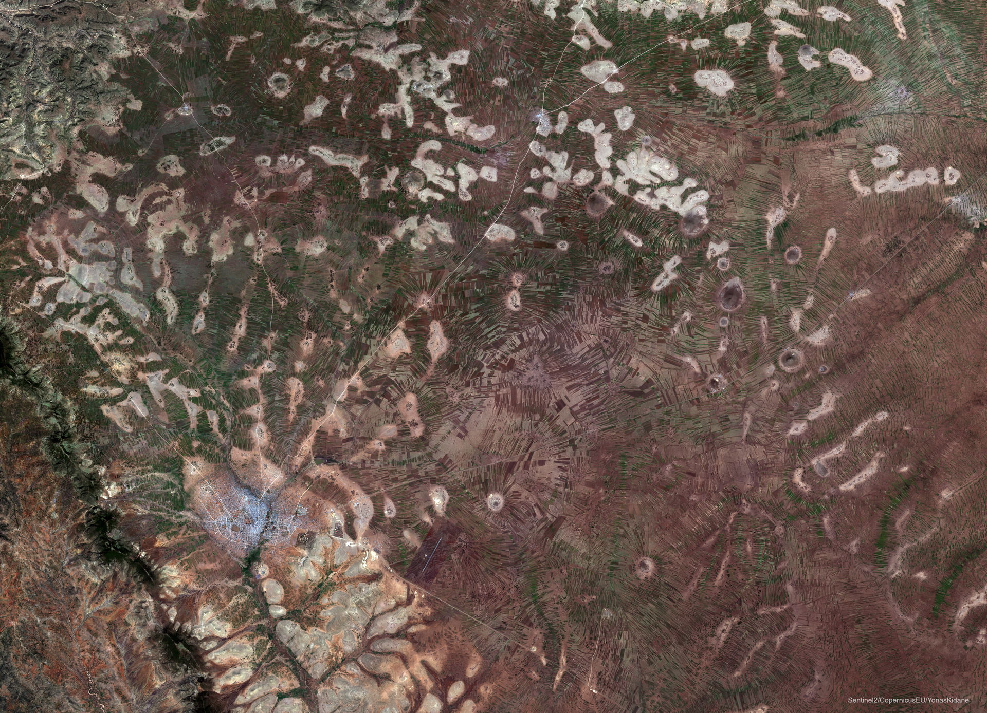 The city of Jijiga, Ethiopia as captured by the Sentinel-2 sate…