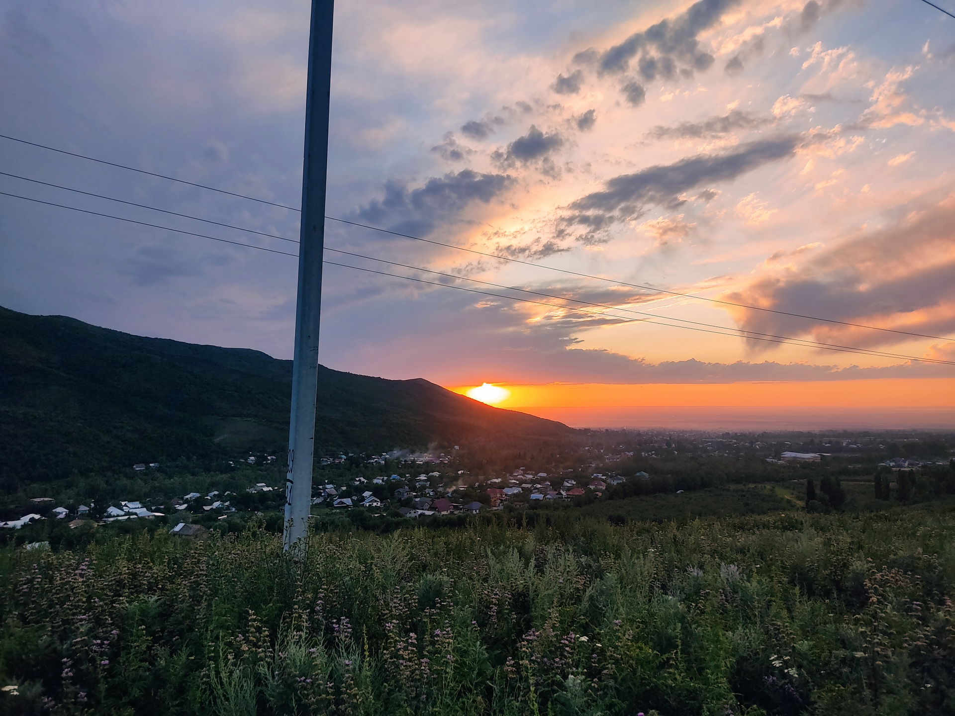 Esik town’s view from the mountain. July, 2022.